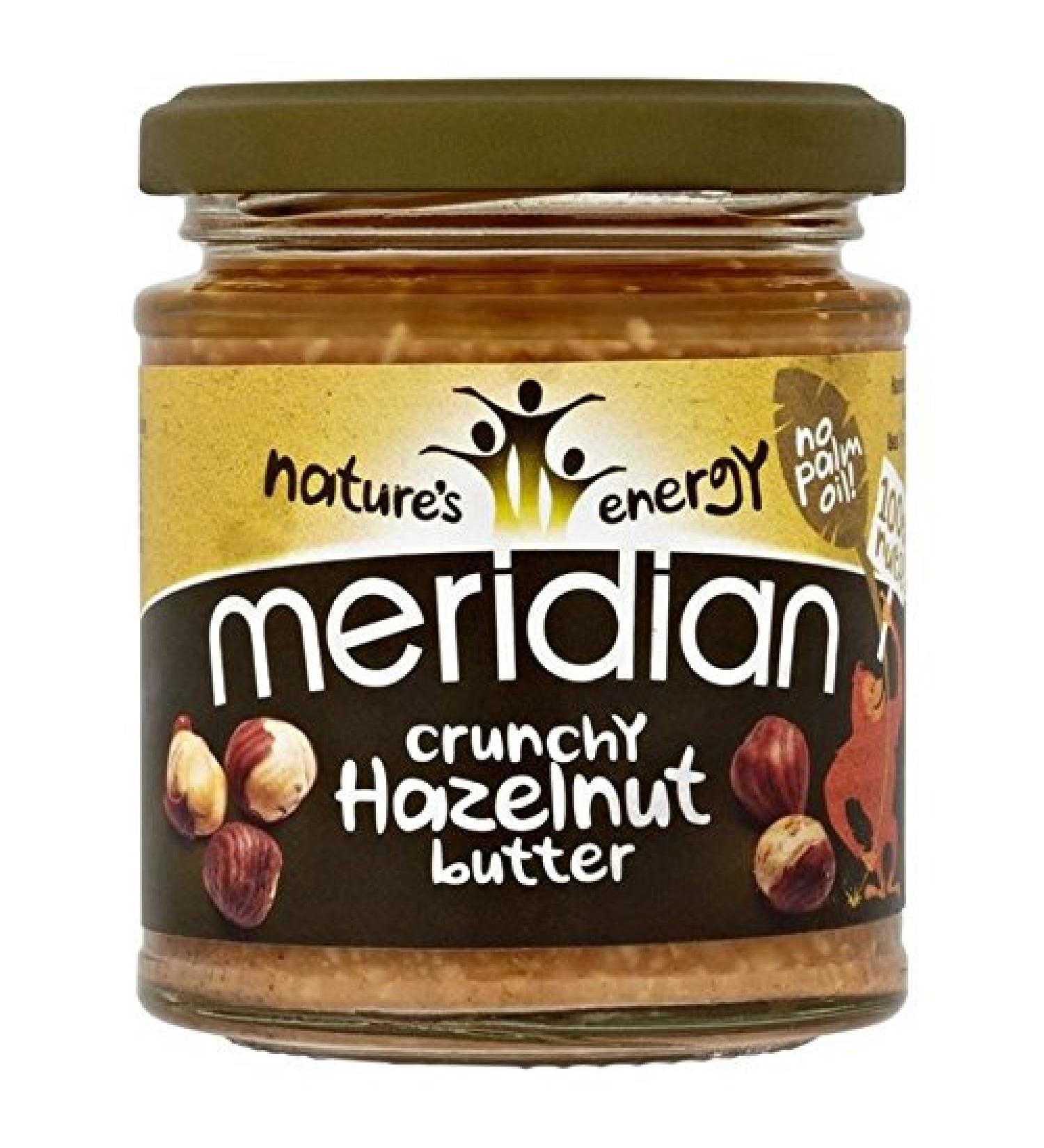 Meridian Crunchy Hazelnut Butter 100% Nuts 170g (Pack of 6)