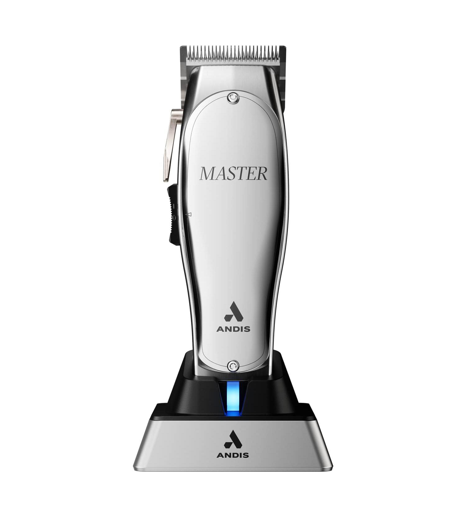 Andis 12665 Professional Master Corded/Cordless Hair Trimmer Adjustable Carbon Steel Blade Hair Clipper for Close Cutting Silver - Buy Online on SooperMarket.com