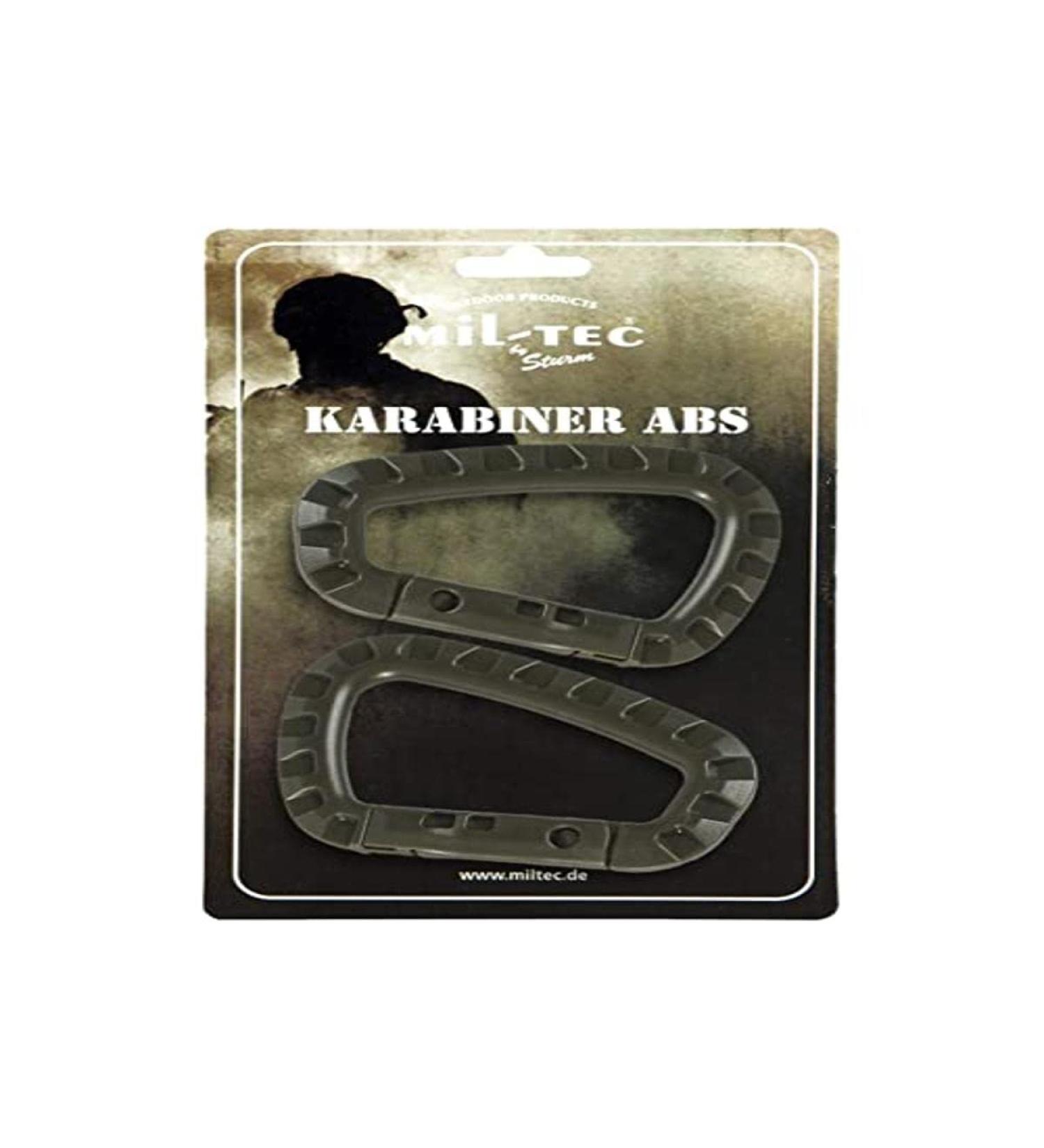 Carabiner ABS (2 pieces/blister) Olive One size