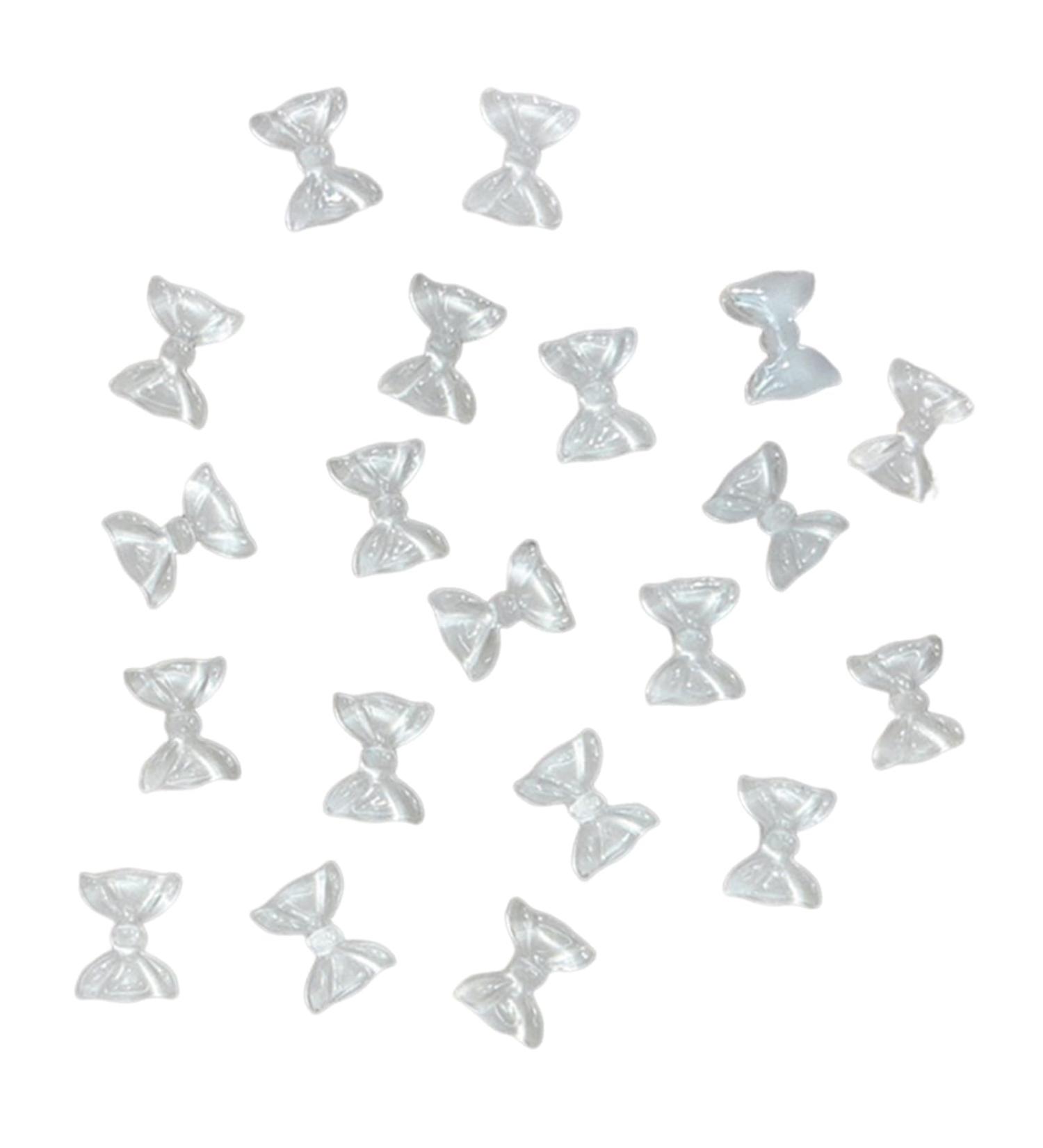 50x Cute Bowknot Nail Resin Nails Art Decorations 3D Nails Art Jewels Supplies For Acrylic Nails 50x 3d Nails Art Bowknot Nail Nails Decoration Jewels Supplies jelly white - Buy Online on SooperMarket.com