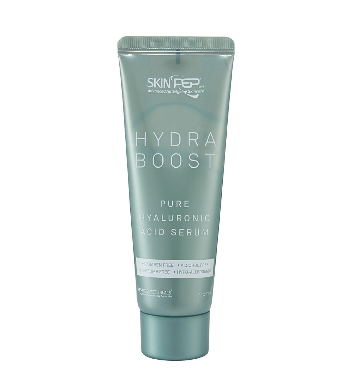 SkinPep Hydra Boost - Hyaluronic Acid Serum + Hypo-Allergenic + Acid Free - SkinPep Best Choice For Premium Quality Serum. (70ml) - Buy Online on SooperMarket.com