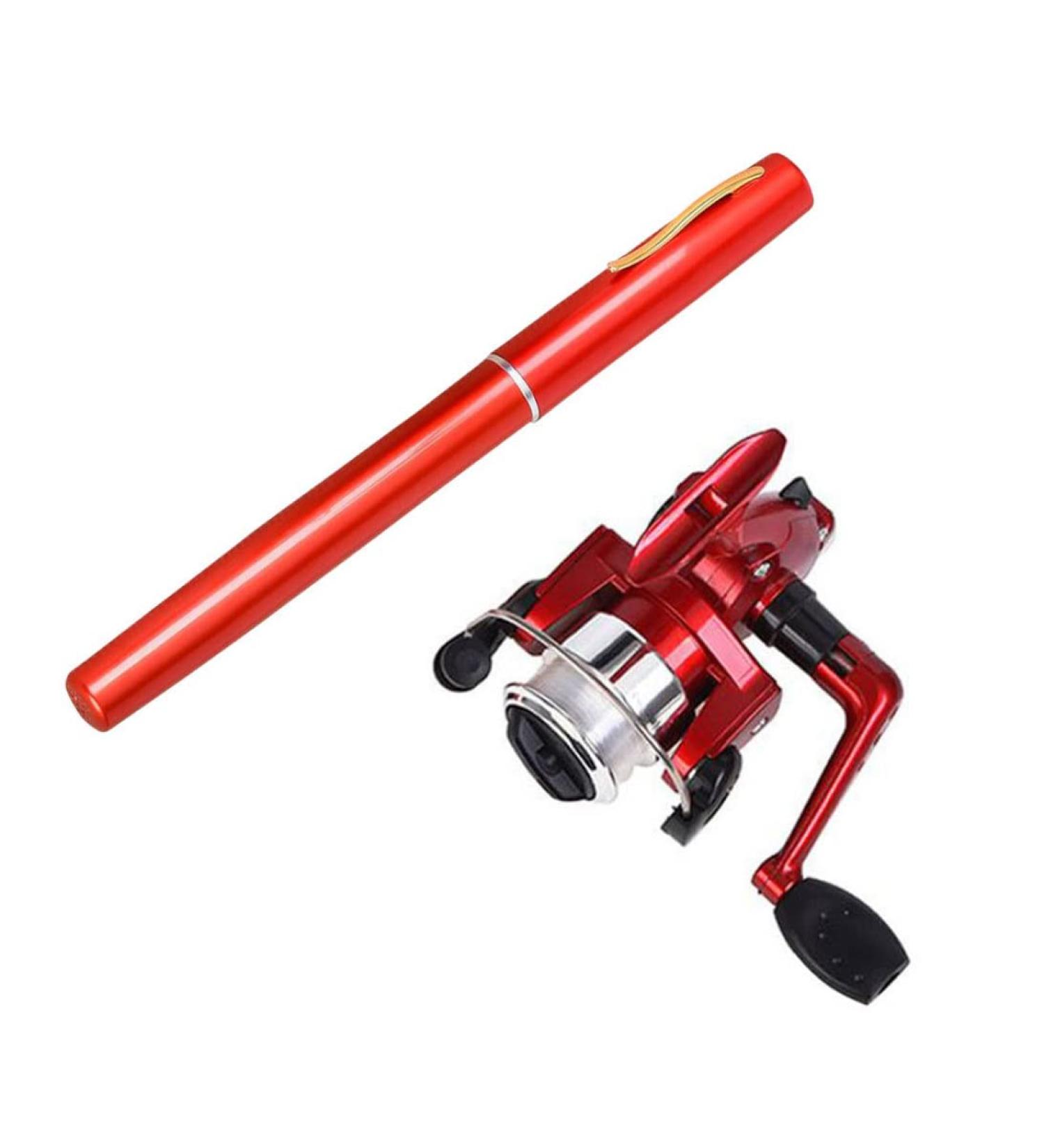 Mini Pen Fishing Rod - Portable Rotating Wheel | Winter Outdoor Fishing Accessories - Buy Online on SooperMarket.com