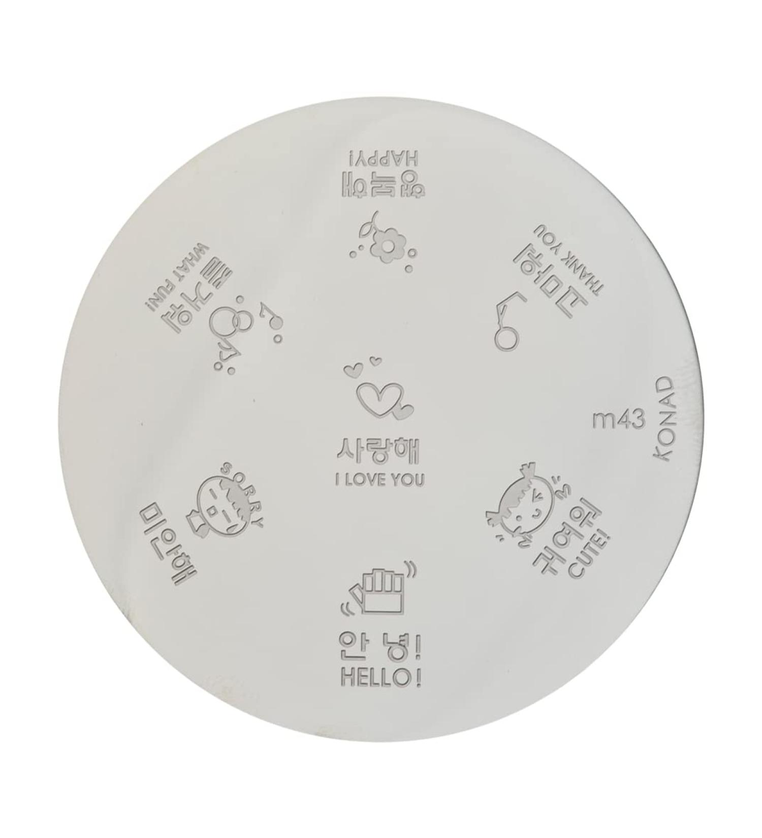 Konad stencil stamping stamping stencil M43