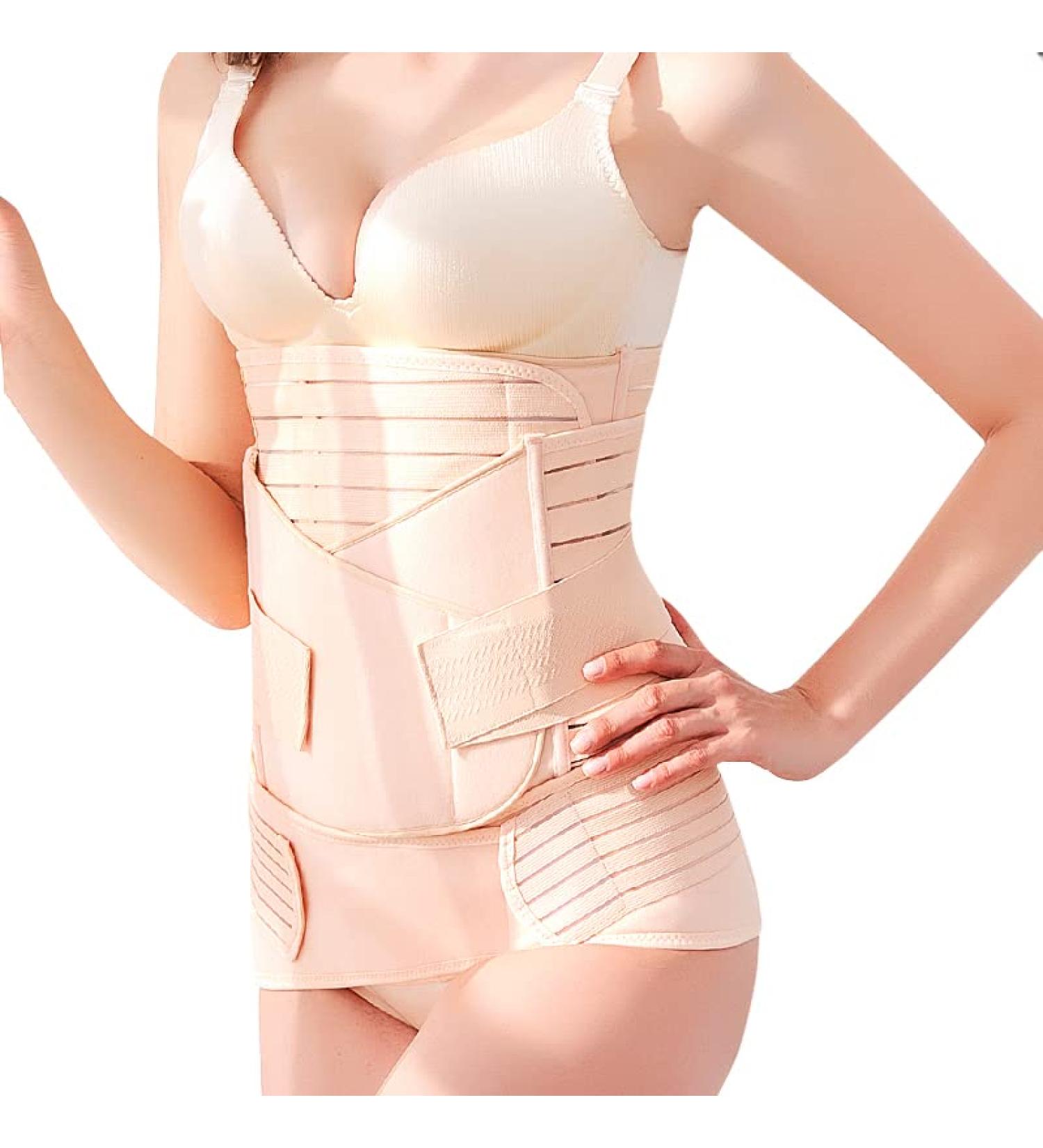 Lekeplus 3 In 1 Postpartum Belly Band Wrap C Section Recovery Belt - Beige XL - Buy Online on SooperMarket.com