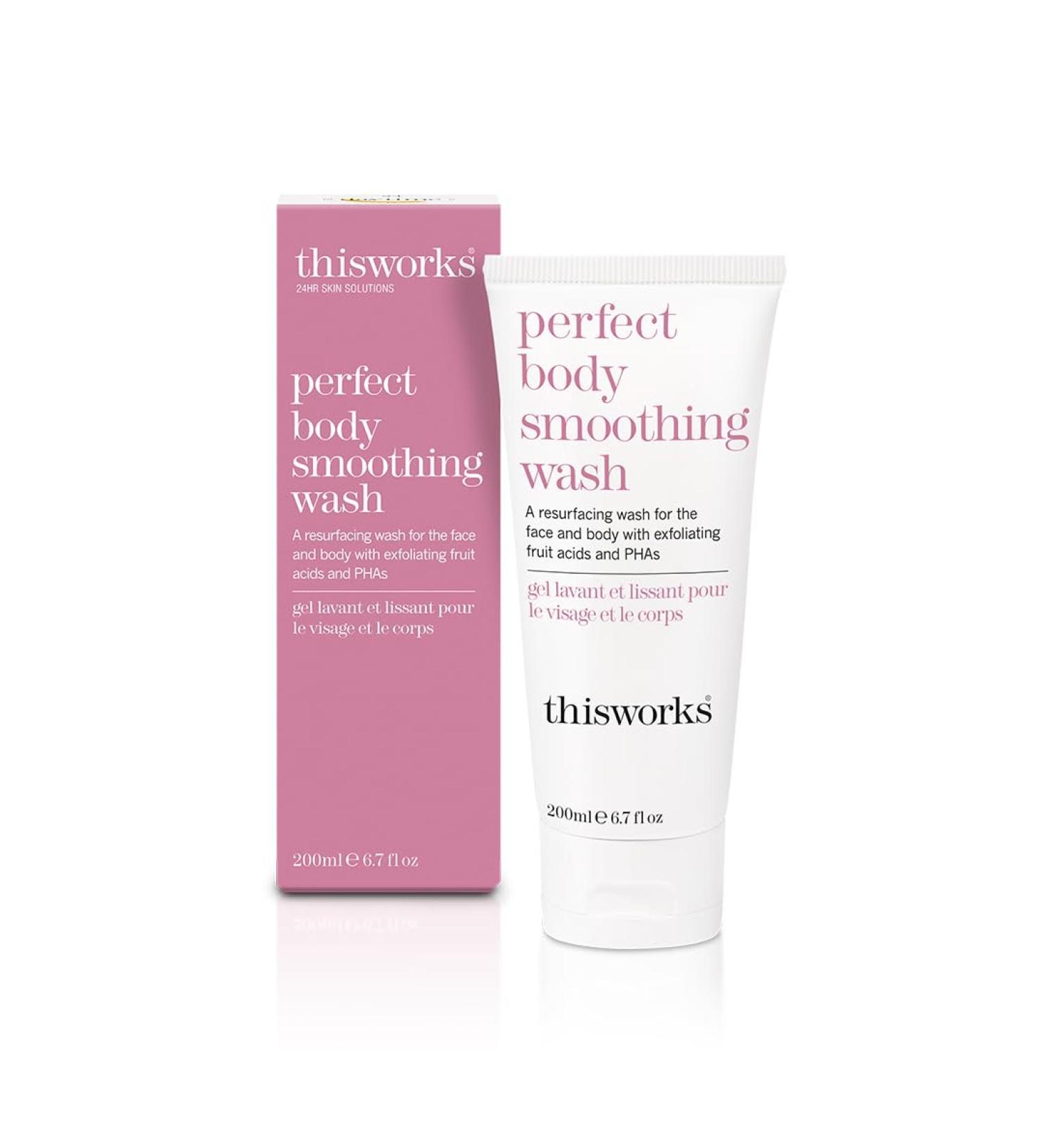 THISWORKS Perfect Smoothing Face & Body Wash - Exfoliating Resurfacing Cleanser 6.7oz | International Shipping Available - Buy Online on SooperMarket.com