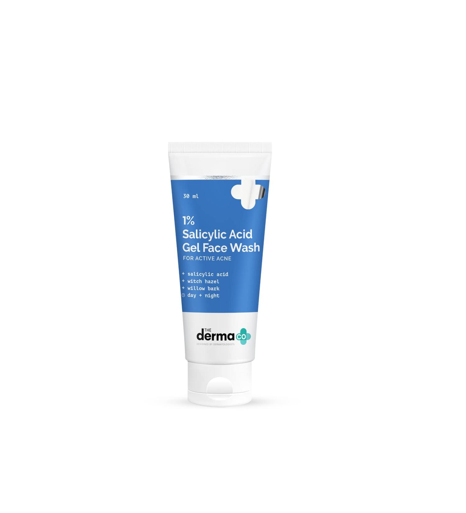 1% Salicylic Acid Gel Face Wash for Acne - Deep Cleansing & Exfoliating | Controls Oil & Reduces Breakouts | 30ml - Buy Online on SooperMarket.com