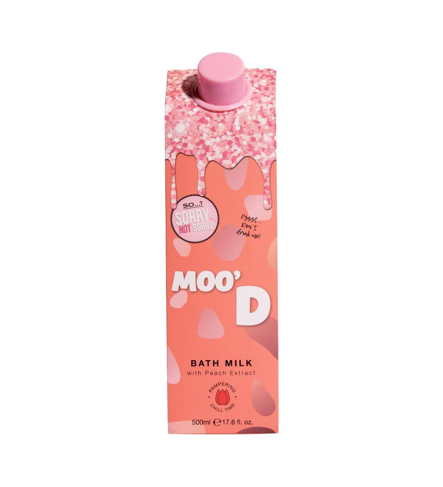 Sorry Not Sorry Moo D Bath Milk - Nourishing & Restoring Bath Soak with Peach Extract & Watermelon Scent (500ml) - Vegan & Cruelty Free - Buy Online on SooperMarket.com