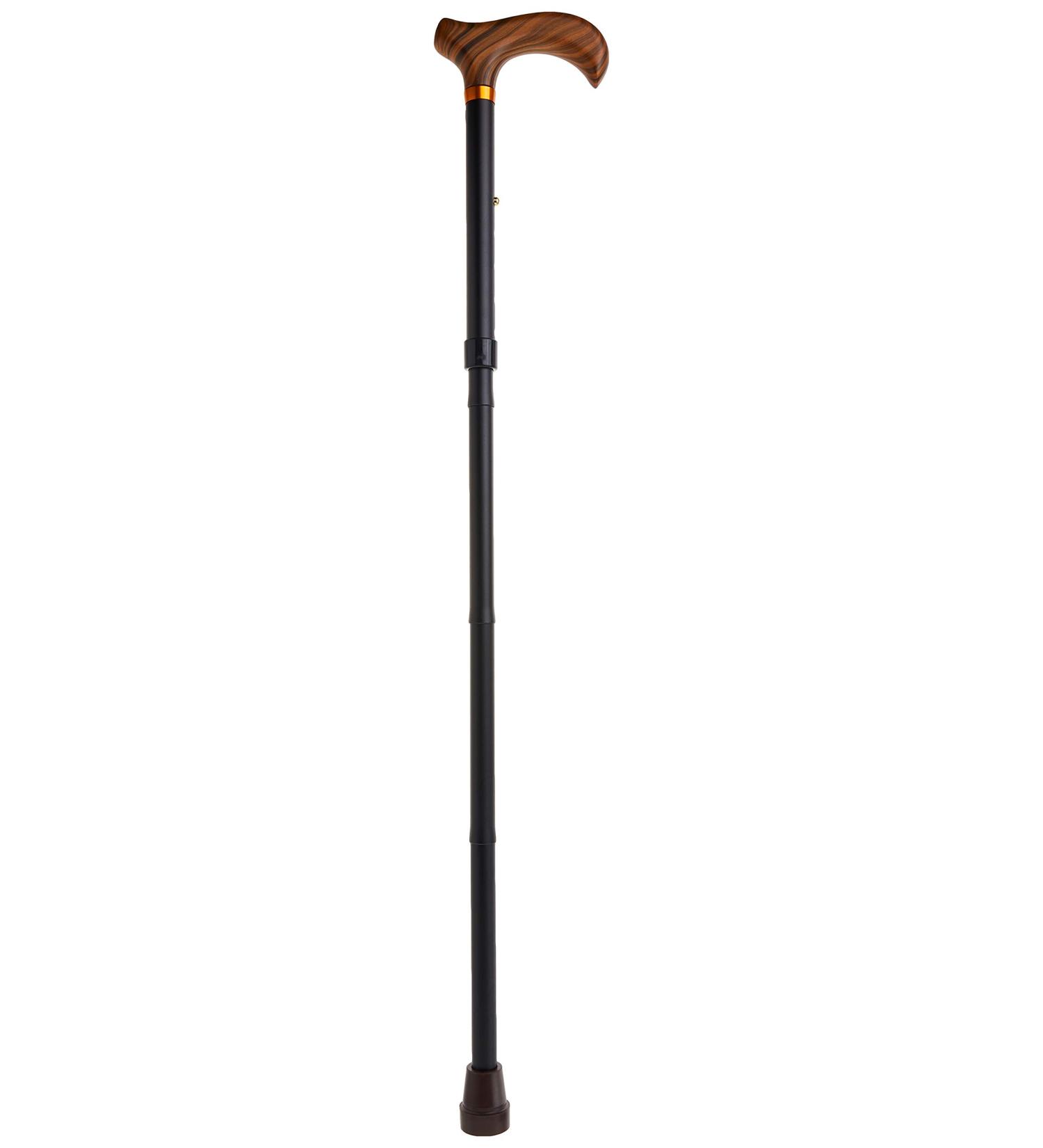 PCP Mobility Adjustable Travel Folding Cane Wood Derby Handle Matte Black 3/4-Inch Tip Size - Buy Online on SooperMarket.com