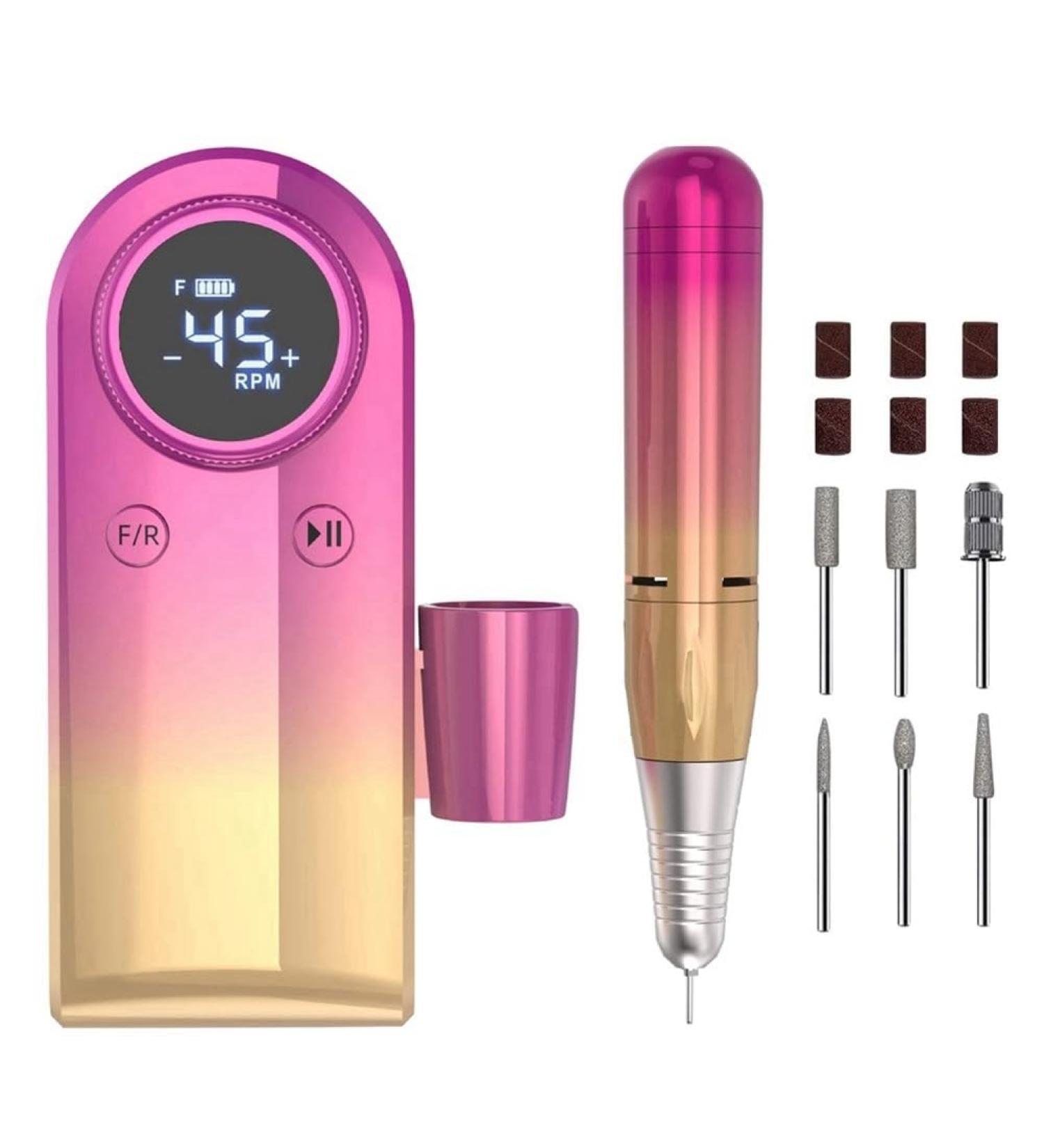 Spactz Electric Nail Drill for Acrylic Gel Nails Manicure Pedicure Polishing Shape Tools for Home Salon Use Multifunctional A - Buy Online on SooperMarket.com
