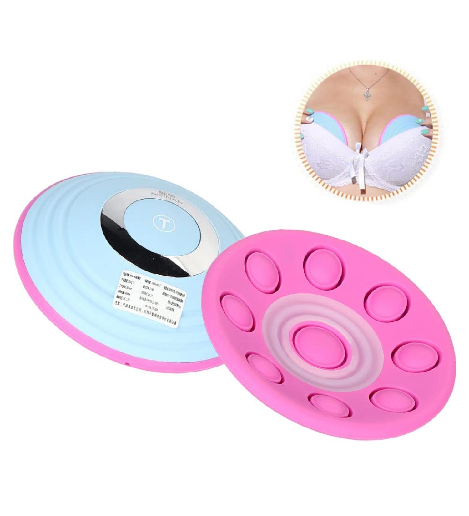 Enlargement Pump Wireless Massager  USB Electric Vibration Bust Lift Enhancer Machine with Hot Compress Function and Remote Control for Chest Enlargement Anti Sagging(Blue) - Buy Online on SooperMarket.com