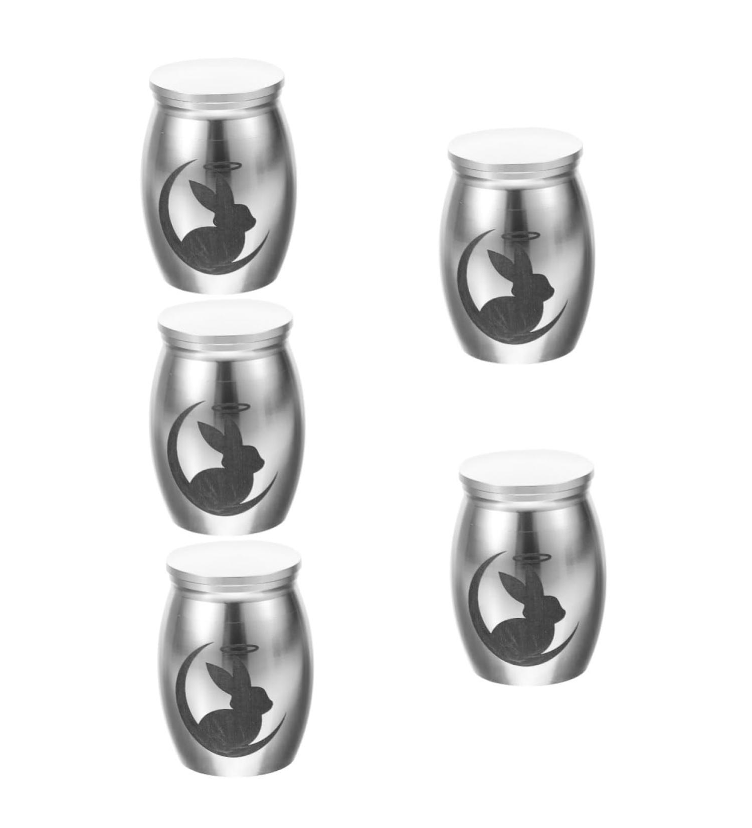 GANAZONO 5pcs Rabbit Urn Dog Urns for Ashes Mini Urns for Ashes Small Pet Urn Bunny Pet Urns Stainless Steel 4.00X3.00X3.00CMx5pcs Silverx5pcs - Buy Online on SooperMarket.com