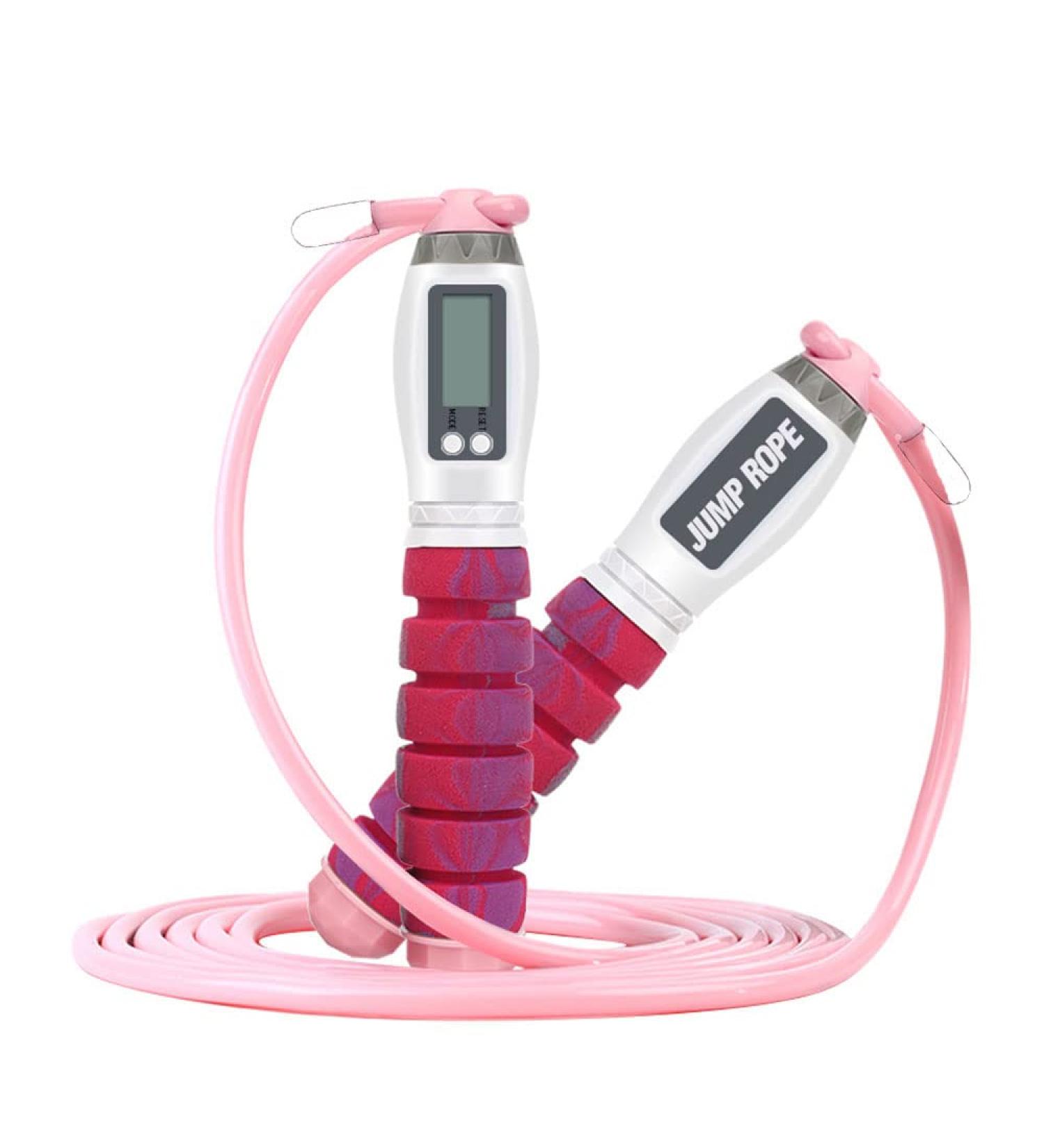 Adjustable Workout Jump Rope with Counting & Calorie Counter - Tangle-Free Speed Jumping Rope for Fitness, Gym - 9.85ft for Men, Women, Kids - Buy Online on SooperMarket.com