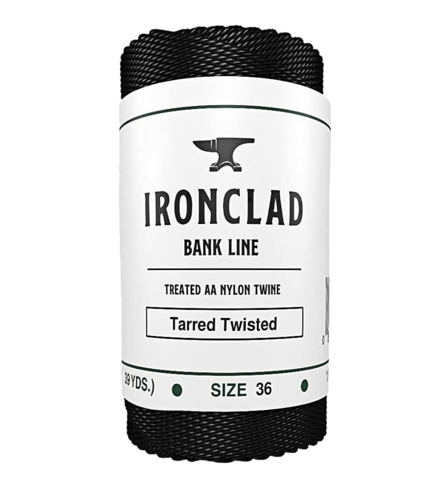 Ironclad Supply Tarred Bank Line 100% Nylon Twine - Heavy Duty for Fishing, Hunting, Camping - 1 lb #36 Twisted - Buy Online on SooperMarket.com