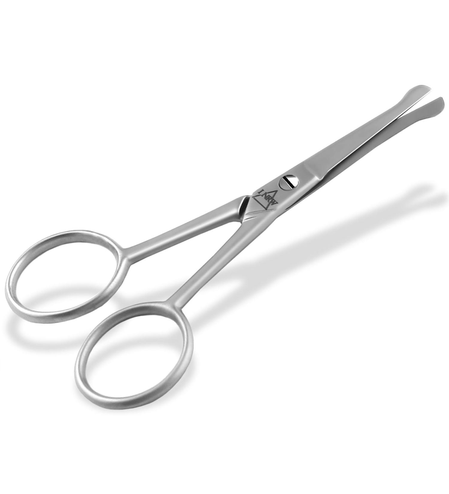 Premium Bartscher Stainless Steel Nasal & Beard Hair Scissors - 10.5 cm Round Tip for Safe Trimming - Buy Online on SooperMarket.com