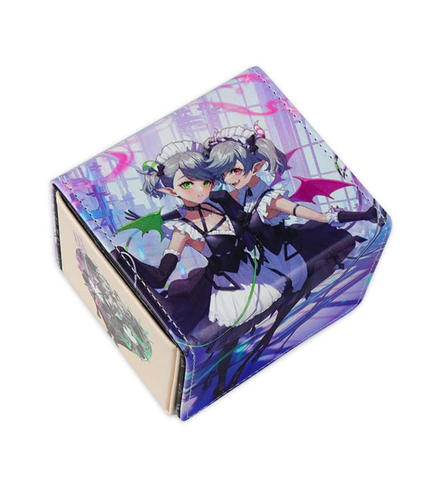 BlackLotos Leather Card Storage Box | Magnetic Trading Card Collection Box | Purple | Fits 100+ Double Sleeved YGO Cards | Collectible Cards Deck | Playing Card Box - Buy Online on SooperMarket.com