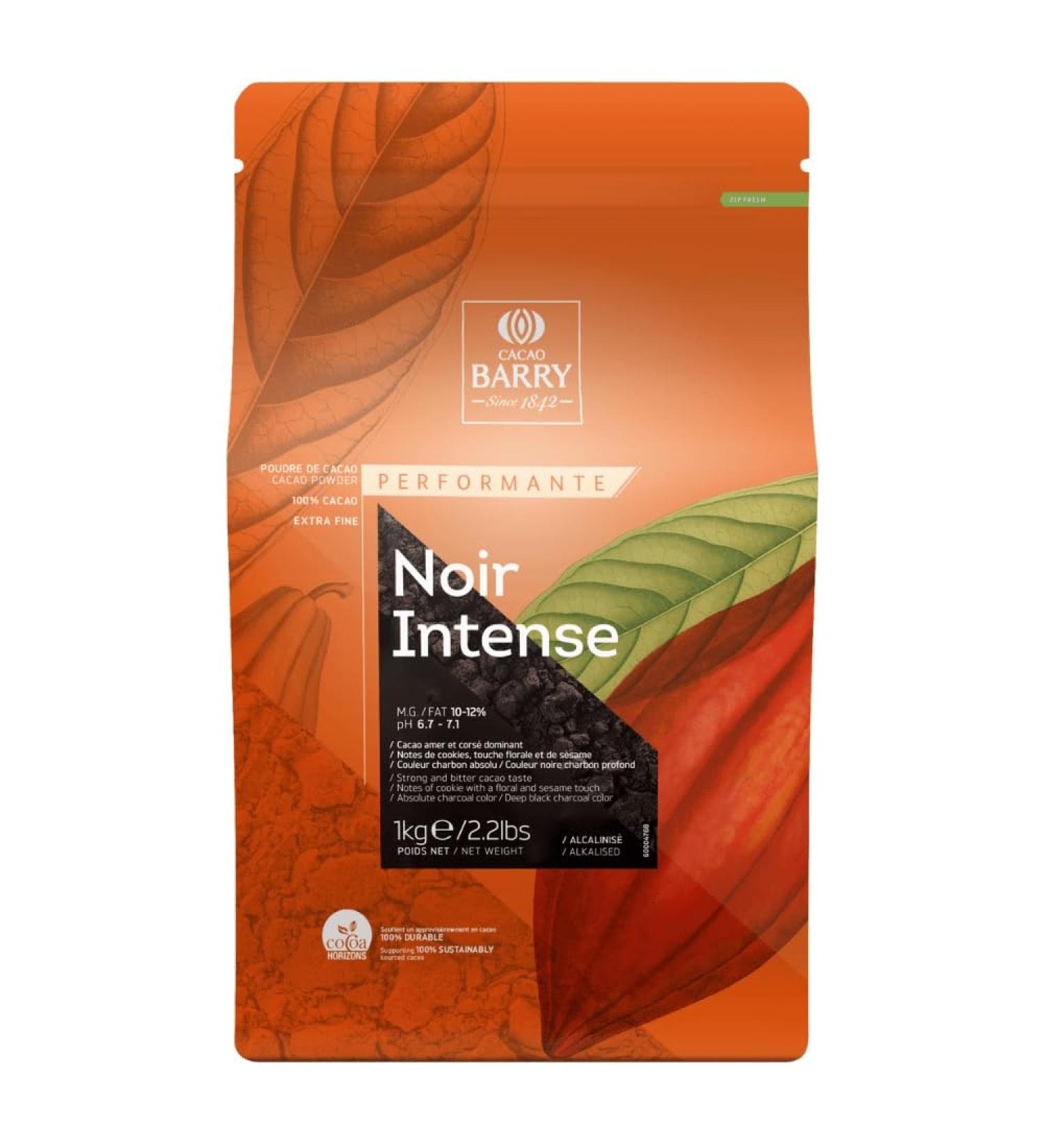 Cacao Barry Noir Intense Cocoa 1kg - Premium Black Cocoa Powder for Baking & Desserts - International Shipping Available - Buy Online on SooperMarket.com