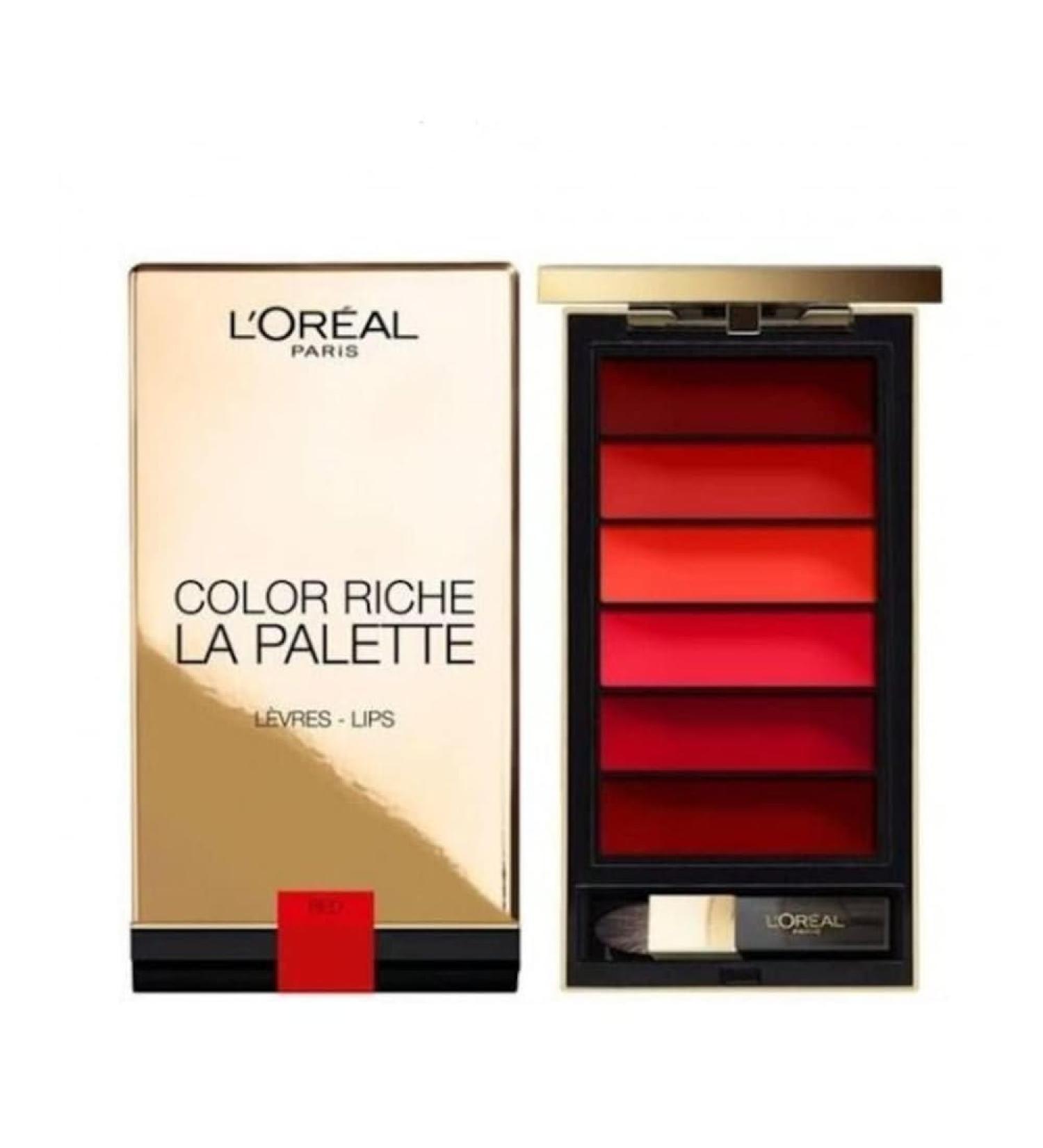 L'Or al Color Riche Lip Palette Nude Red 74 g (Pack of 1)
