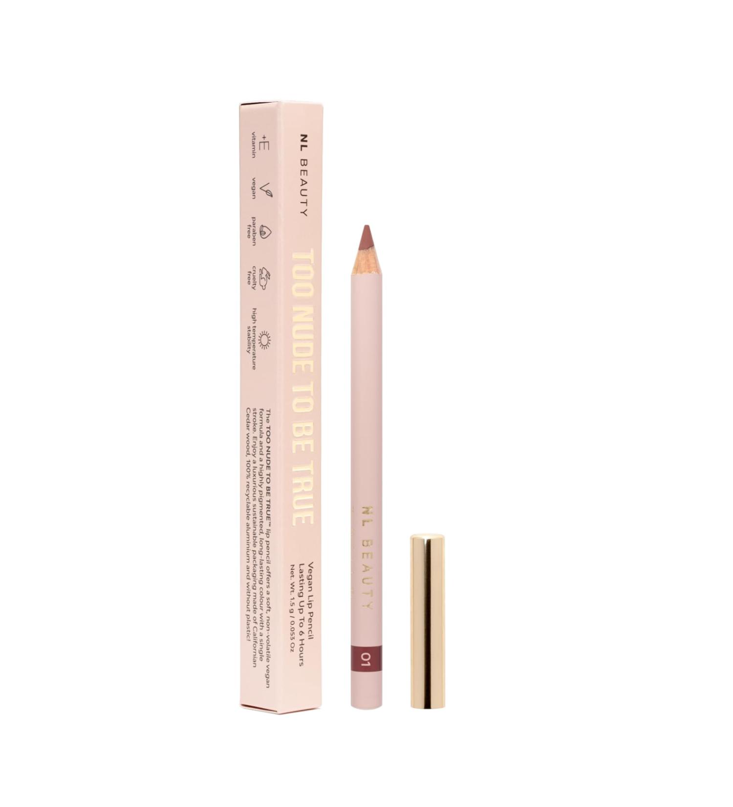 NL Beauty No. 01 Long-Lasting Lipliner - Enriched with Vitamin E - Too Nude to be True | Shop Internationally - Buy Online on SooperMarket.com