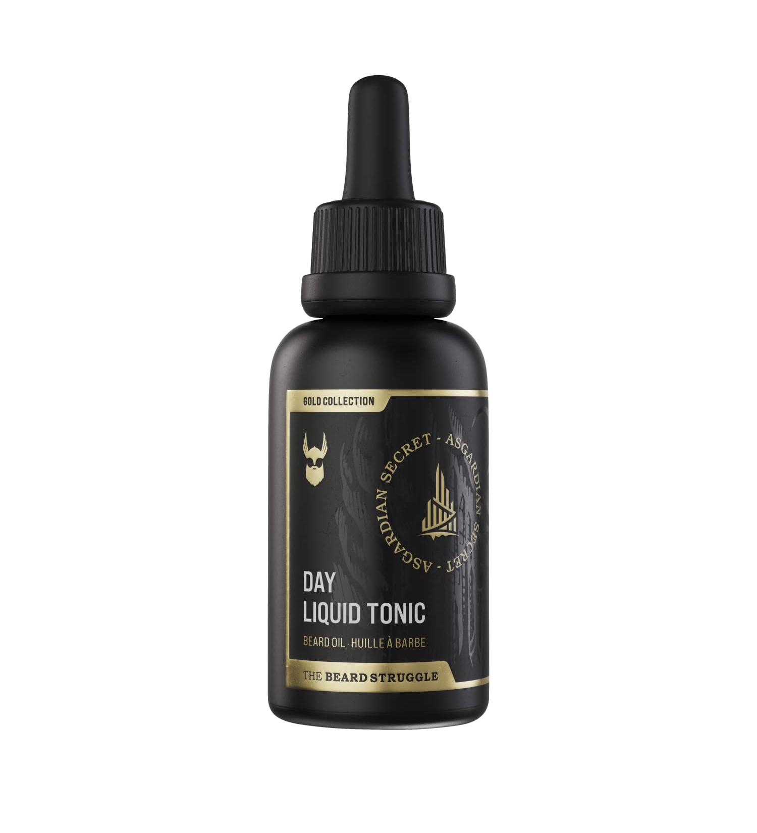 Beard Struggle Day Liquid Tonic Beard Oil - Gold Collection Asgardian Secret (30ml) - Men's Day Time Growth Oil - Buy Online on SooperMarket.com