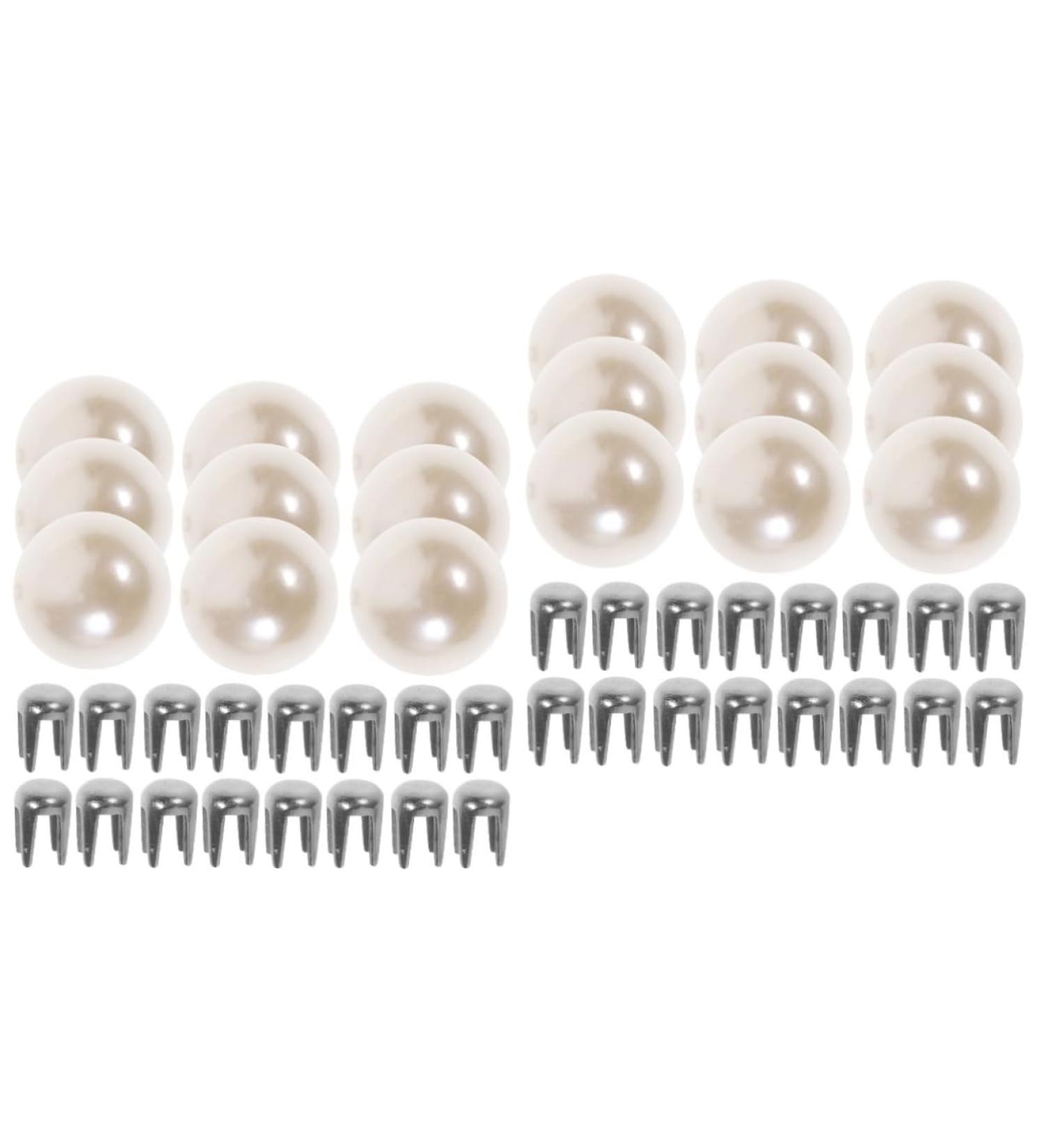 STOBOK 300 Sets Pearl Claw Nails Tiara DIY Head-Dress Rivet DIY Rivets Decor Round Pearl Rivets Bags Manual - Buy Online on SooperMarket.com
