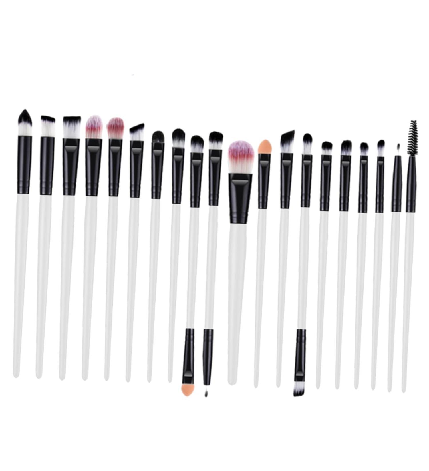 FOYTOKI 20pcs Eye Makeup Eyeliner Eyeshadow Brush Kit Portable Makeup Brush Kit Para Pesta as Eyelash Kits 15.50X1.50X1.50CM As Shown - Buy Online on SooperMarket.com