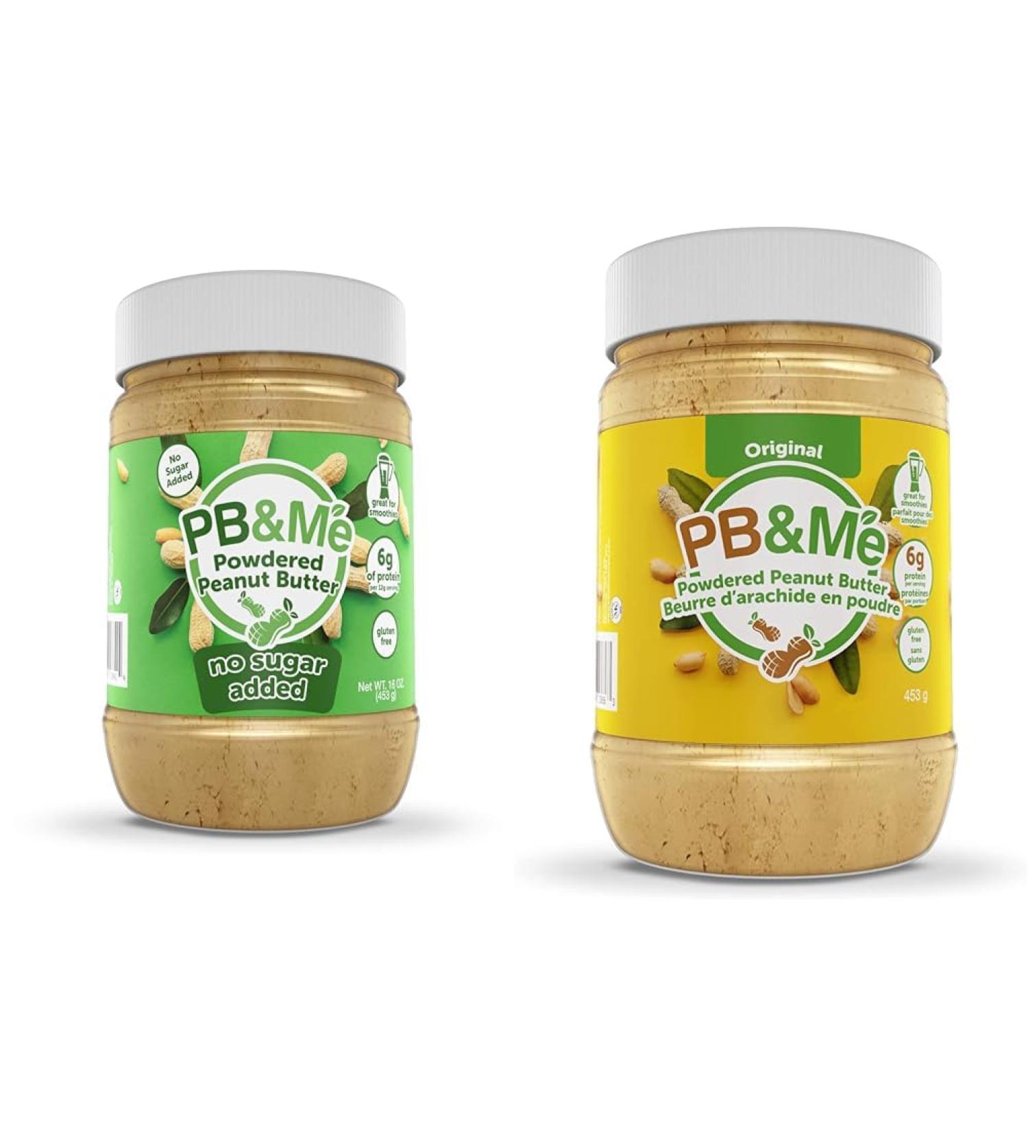 PB&Me Sugar Free Peanut Butter Powder - Powdered Peanut Butter No Sugar for Low Calorie Snacks & Powdered Peanut Butter - Original Peanut Butter Powder Peanut Powder for Smoothies - Buy Online on SooperMarket.com