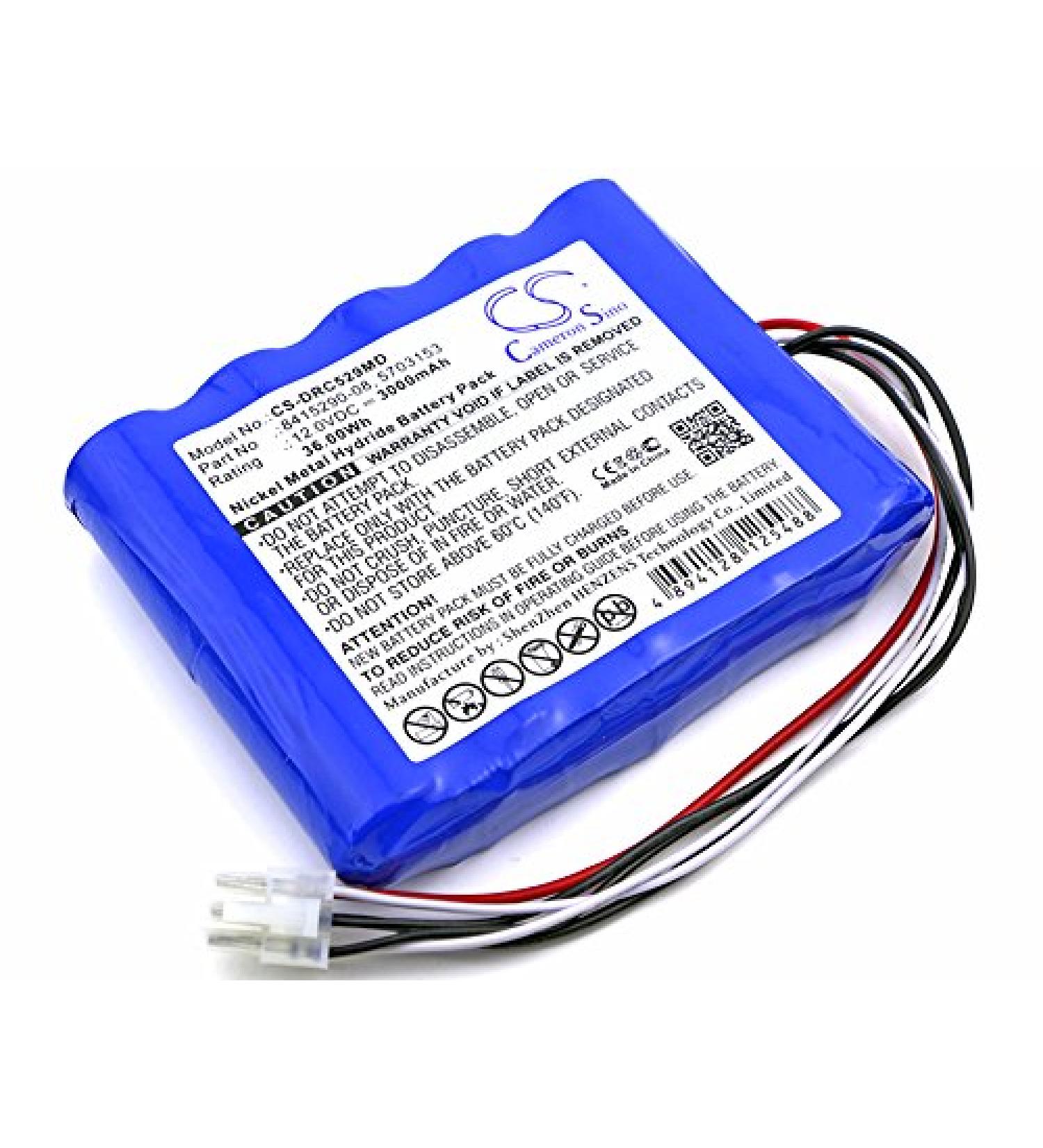 Replacement Battery for Dr ger Carina NIV Ventilator | 3000mAh | 02271 5703153 5703153-05 8415290-08 OM11759 - International Shipping Available - Buy Online on SooperMarket.com