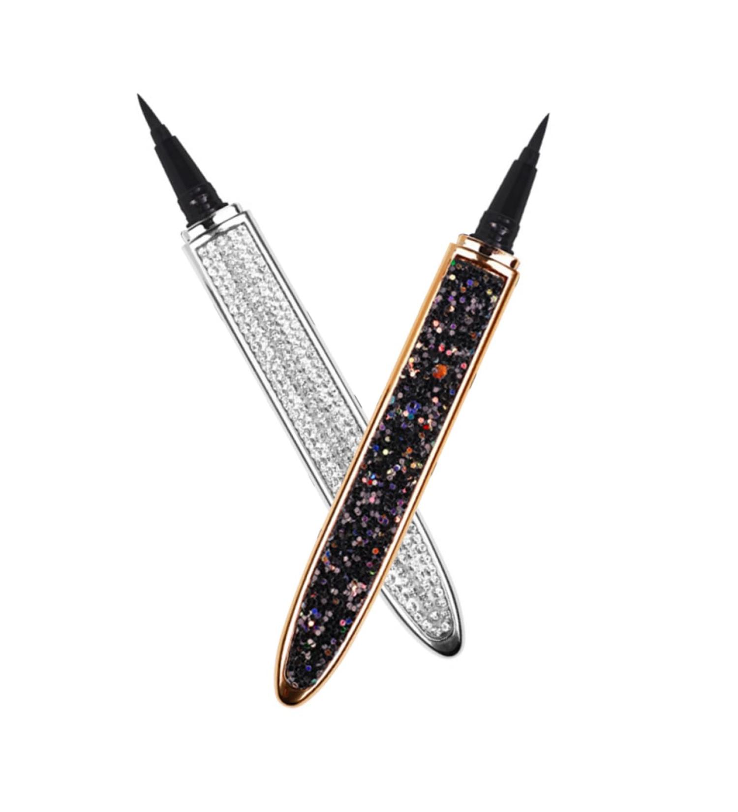 HAPINARY 2pcs Diamond Eyeliner Precise Eyeliner Self Stamp Lash Gold Eyeliner Cosmetic Pens Rose Gold Plated 1 count (Pack of 1) Black - Buy Online on SooperMarket.com