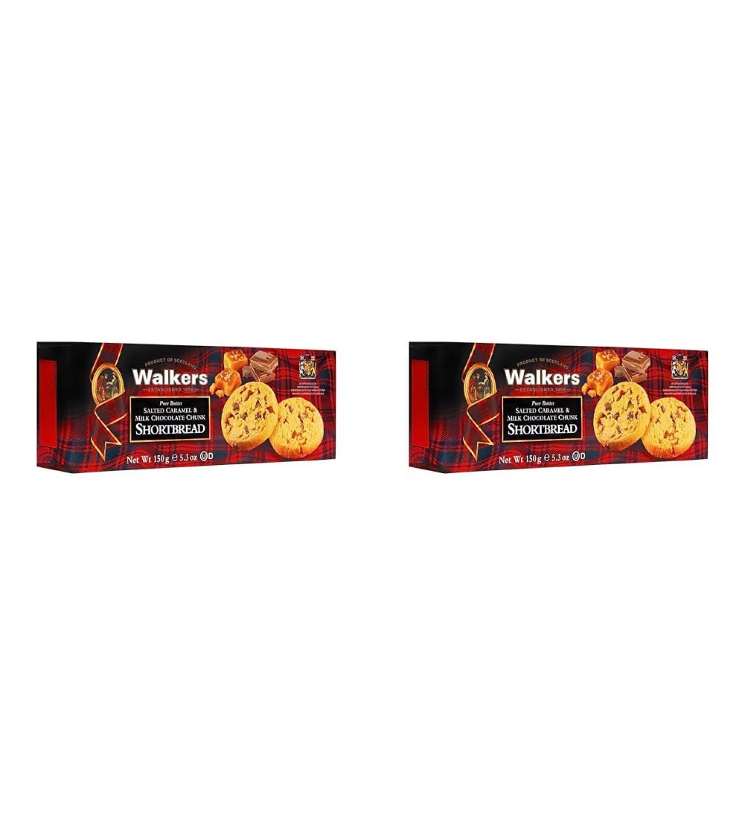 Walkers Shortbread Salted Caramel & Milk Chocolate Rounds Traditional Pure Butter Scottish Recipe 150g (Pack of 2) Butter 150 g (Pack of 2) - Buy Online on SooperMarket.com
