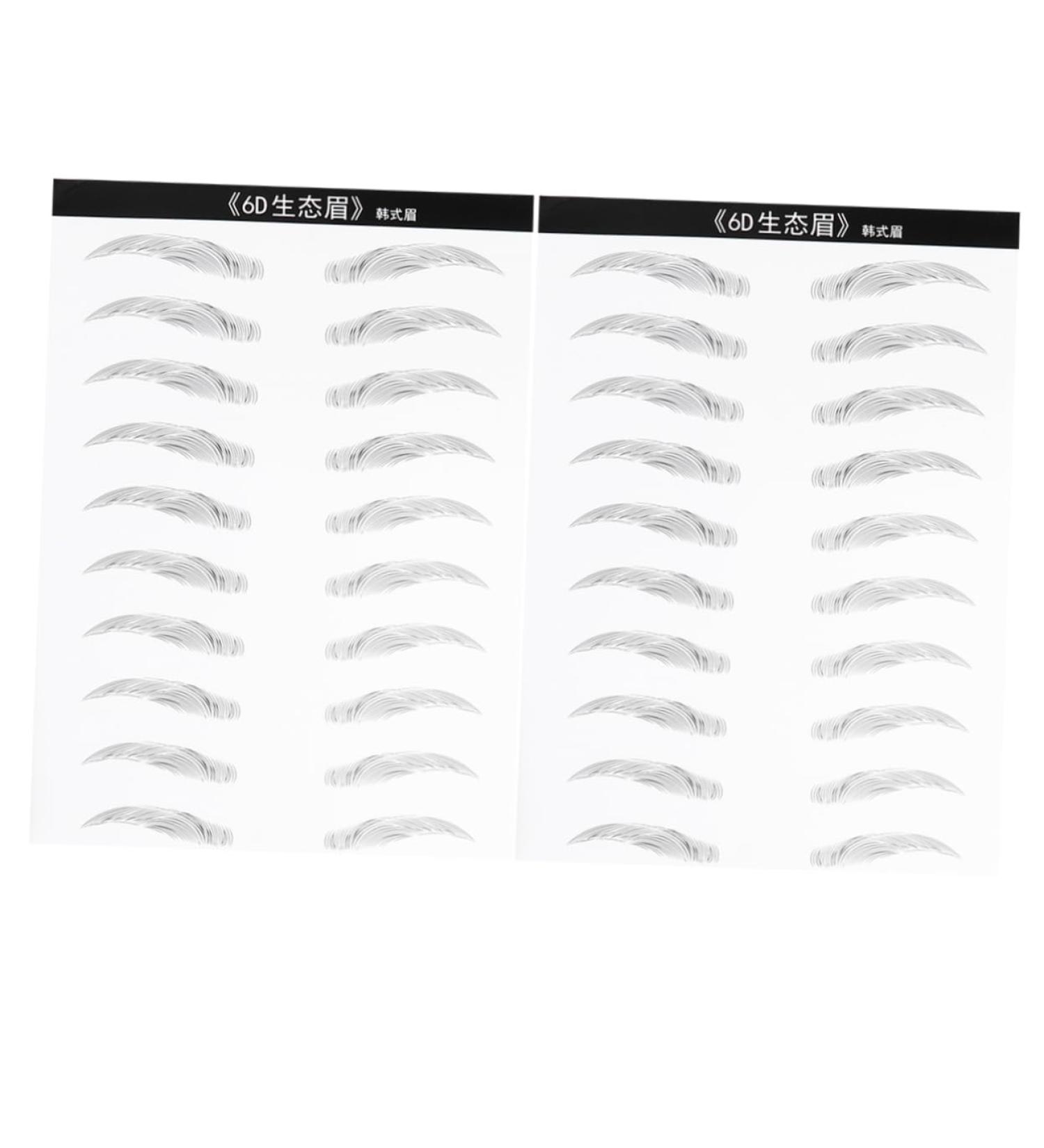 Baluue 2 Pairs Artificial Eyebrow Patch Dual-ended Eyebrow Pencil Simulation Eyebrow Clear Brow Gel Tear - Buy Online on SooperMarket.com