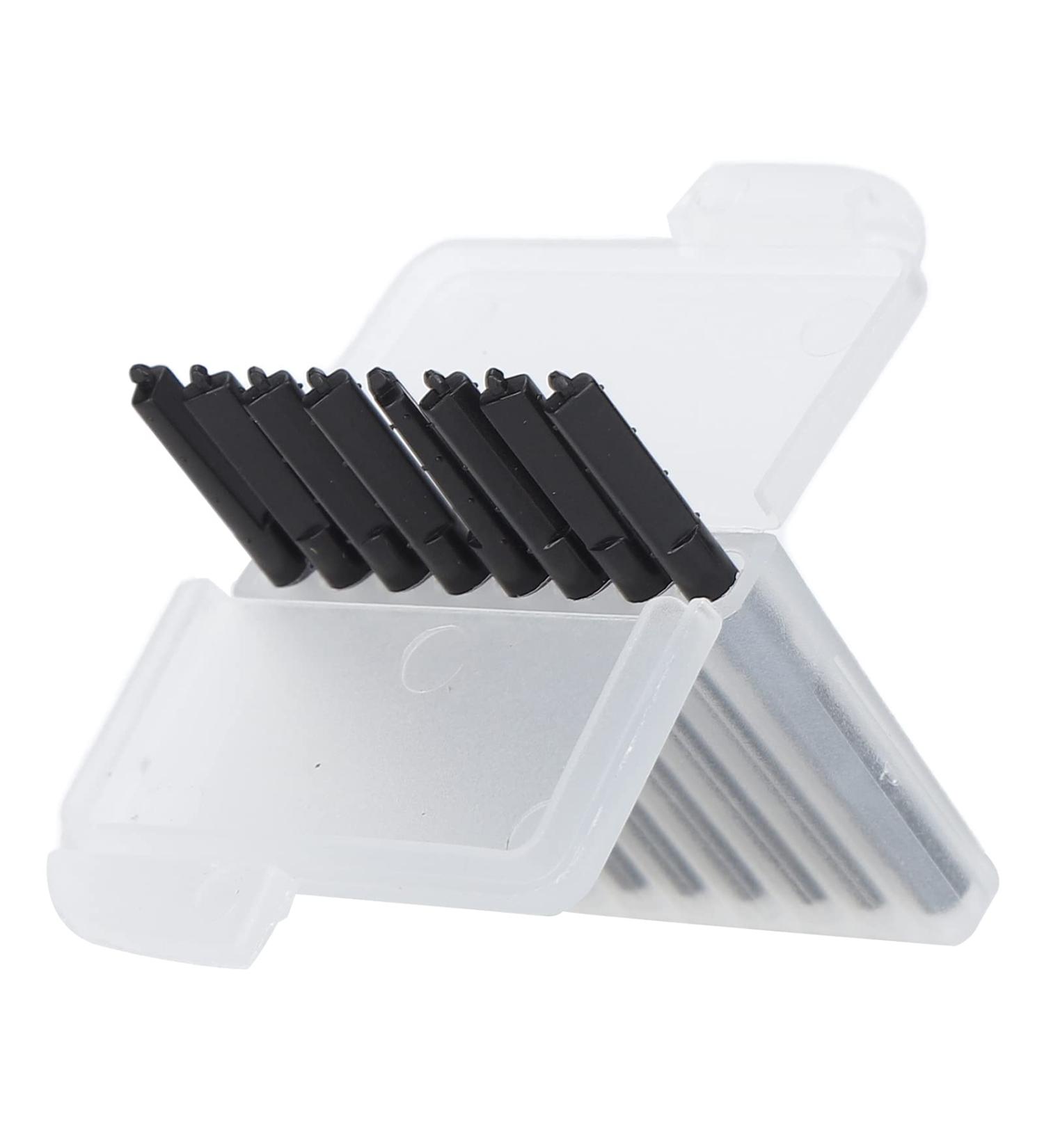 Wax Guard Filters 8Pcs Plastic Hear Clear Filters with Transparent Container Cerumen Stop Cleaning Tool Kit Protective Hearing Assistance Accessories (Black) - Buy Online on SooperMarket.com