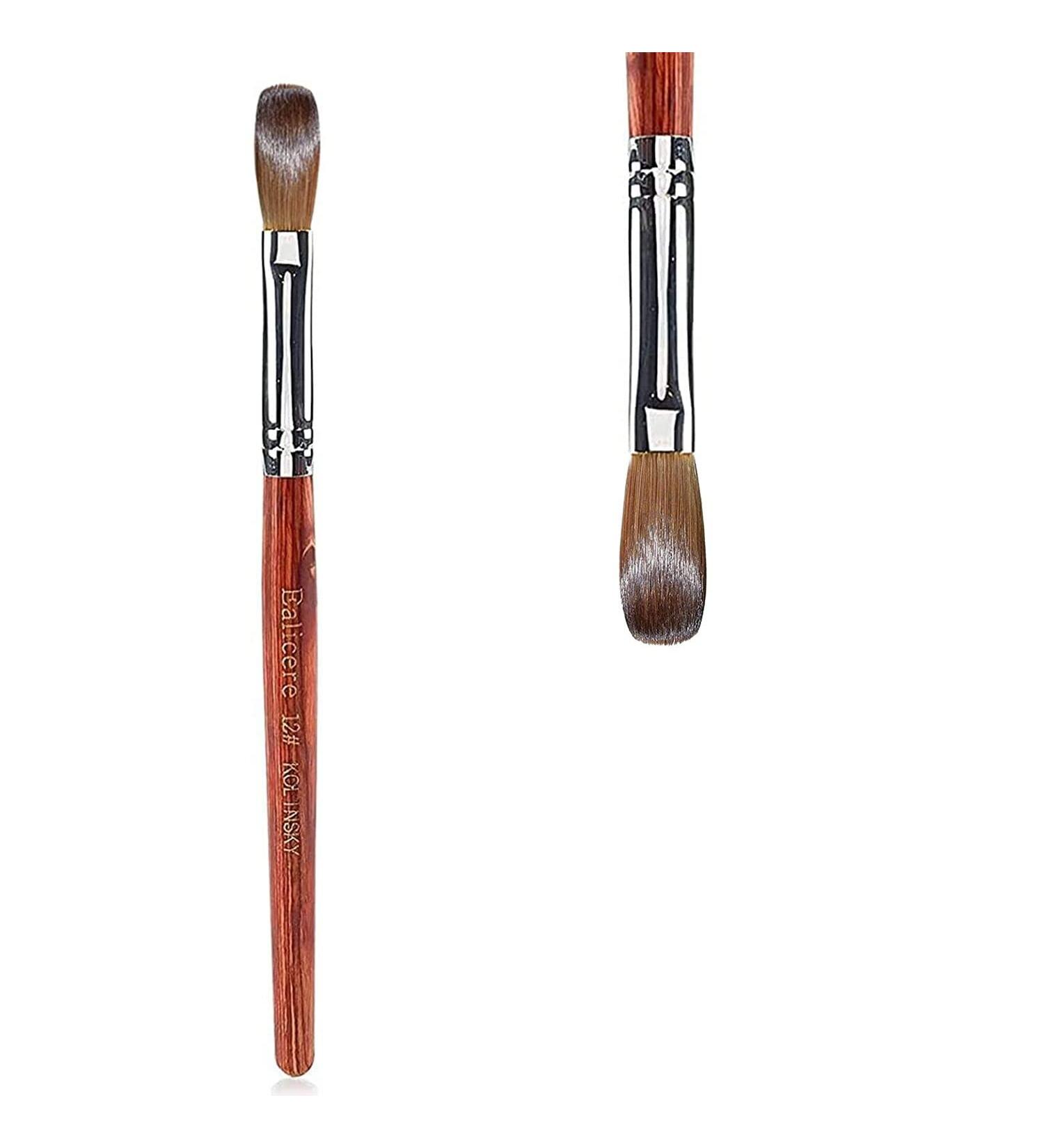 Sable Nail Art Brush - Red Wooden Manicure Tool for Acrylic & Polygel Nails - Buy Online on SooperMarket.com
