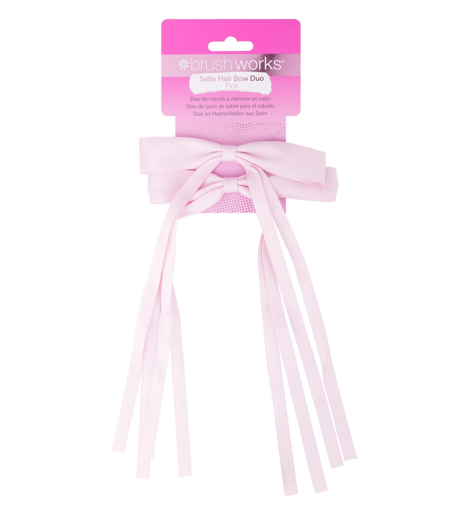 Brushworks Satin Hair Bow Duo Pink - Buy Online on SooperMarket.com