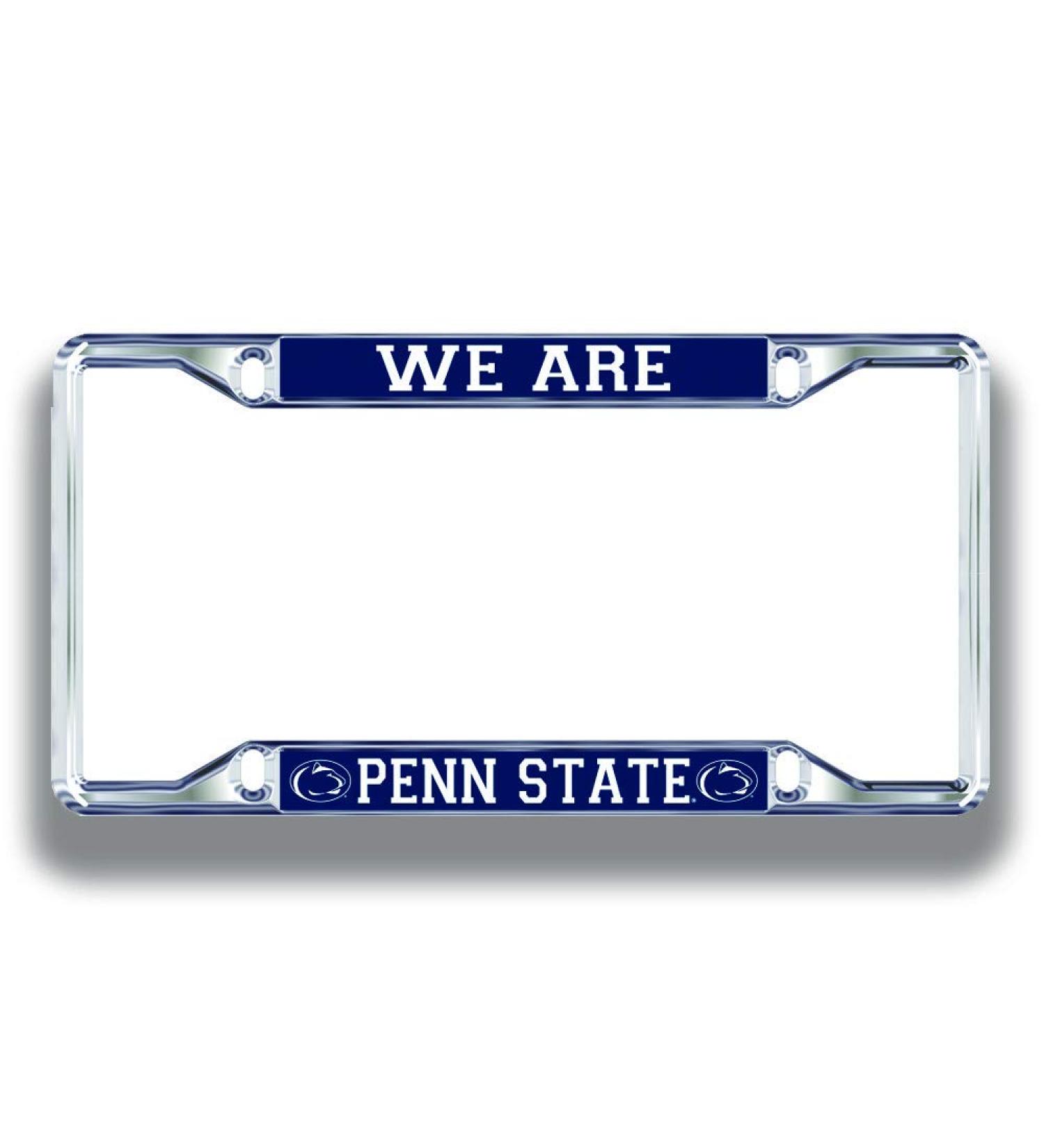 Penn State Nittany Lions License Plate Frame Silver Penn State Nittany Lions Silver One Size