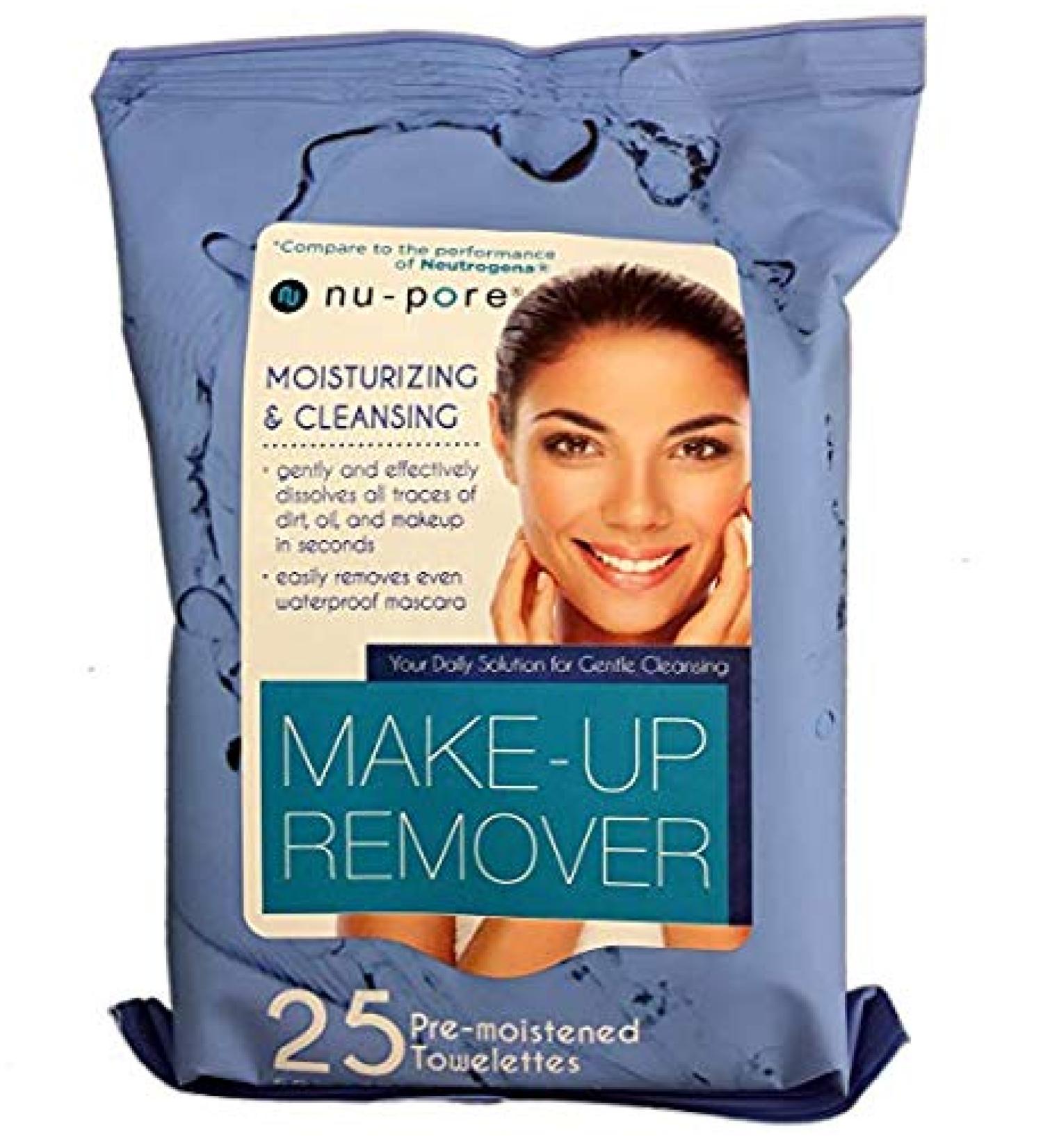 Makeup Remover Nu-pore Cleansing and Moisturizing Wet 25 Towelettes (Lot of 1)