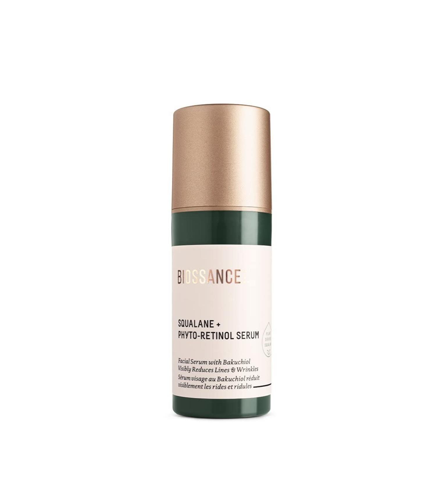 Biossance Squalane + Phyto-Retinol Serum with Bakuchiol, Niacinamide & Hyaluronic Acid - 1.0 oz | Anti-Aging & Sun Damage Treatment | Safe for Sensitive Skin - Buy Online on SooperMarket.com