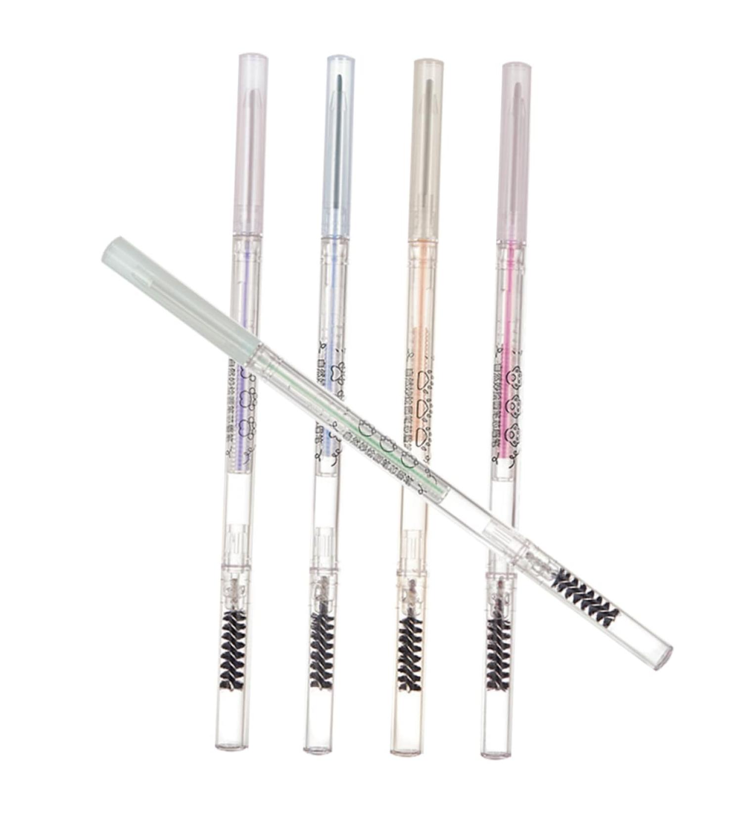 Angoily 5pcs Tools Eye Brush with Pencils S Double-head Brown Pencil Thin Pens Makeup Eyebrow - Buy Online on SooperMarket.com