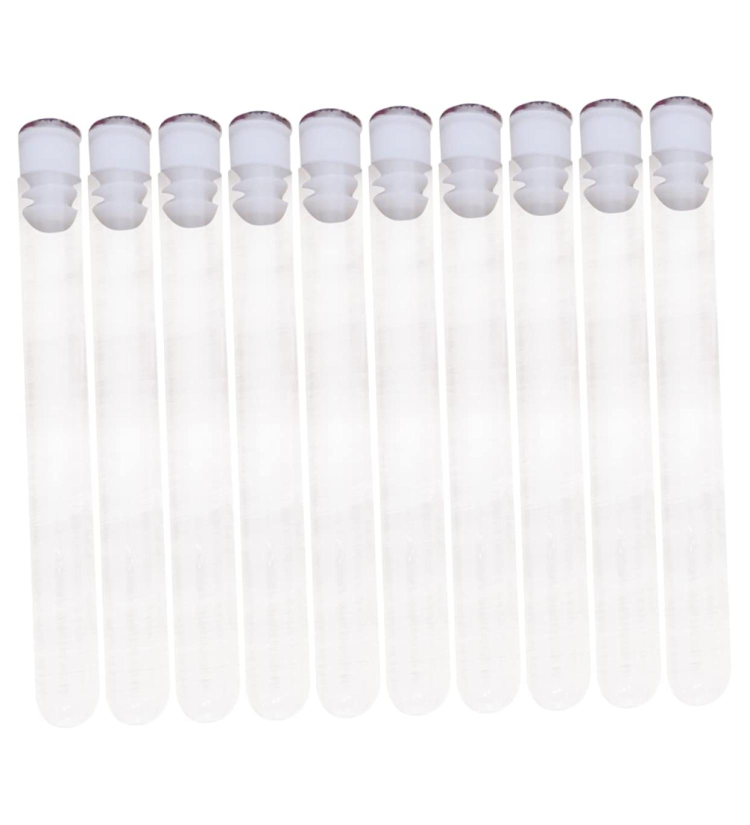 Baluue 10pcs Hollow Pipe with Drill Mascara Tube and Brush Clear Mascara Eyelash for Eyelash Fake Eyelashes 11x1.2cm Random Color - Buy Online on SooperMarket.com
