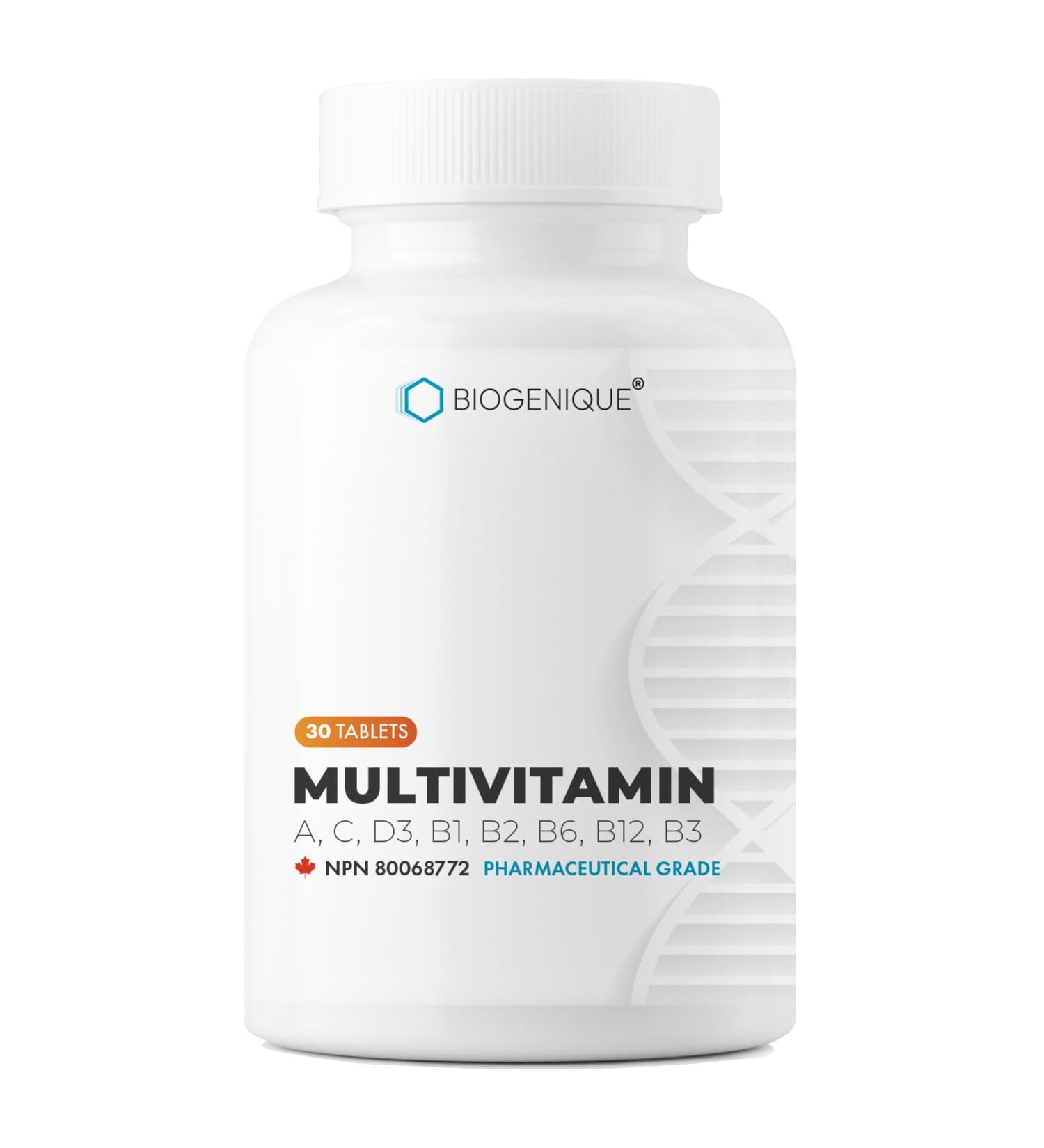 Biogenique Multivitamin - Complete Multivitamin for Adults Supports Energy Immunity & Overall Health - 1 Month Supply - Multi vitamins Women & Men supplement Made in Canada Non-GMO - Buy Online on SooperMarket.com