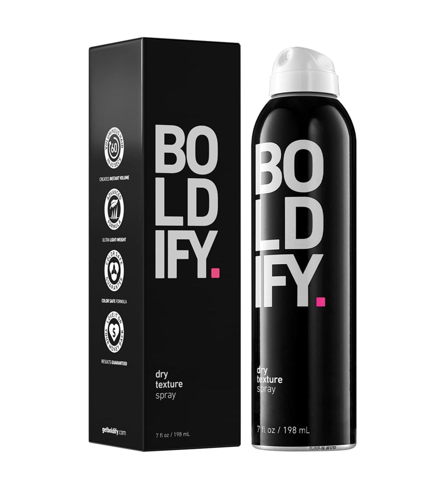 BOLDIFY Texture Spray - Volumizing Hair Hairspray for Root Lift & Hold | Texturizing Styling Spray for Men & Women | Stylist Recommended Dry Texture Spray - 1 Pack - Buy Online on SooperMarket.com