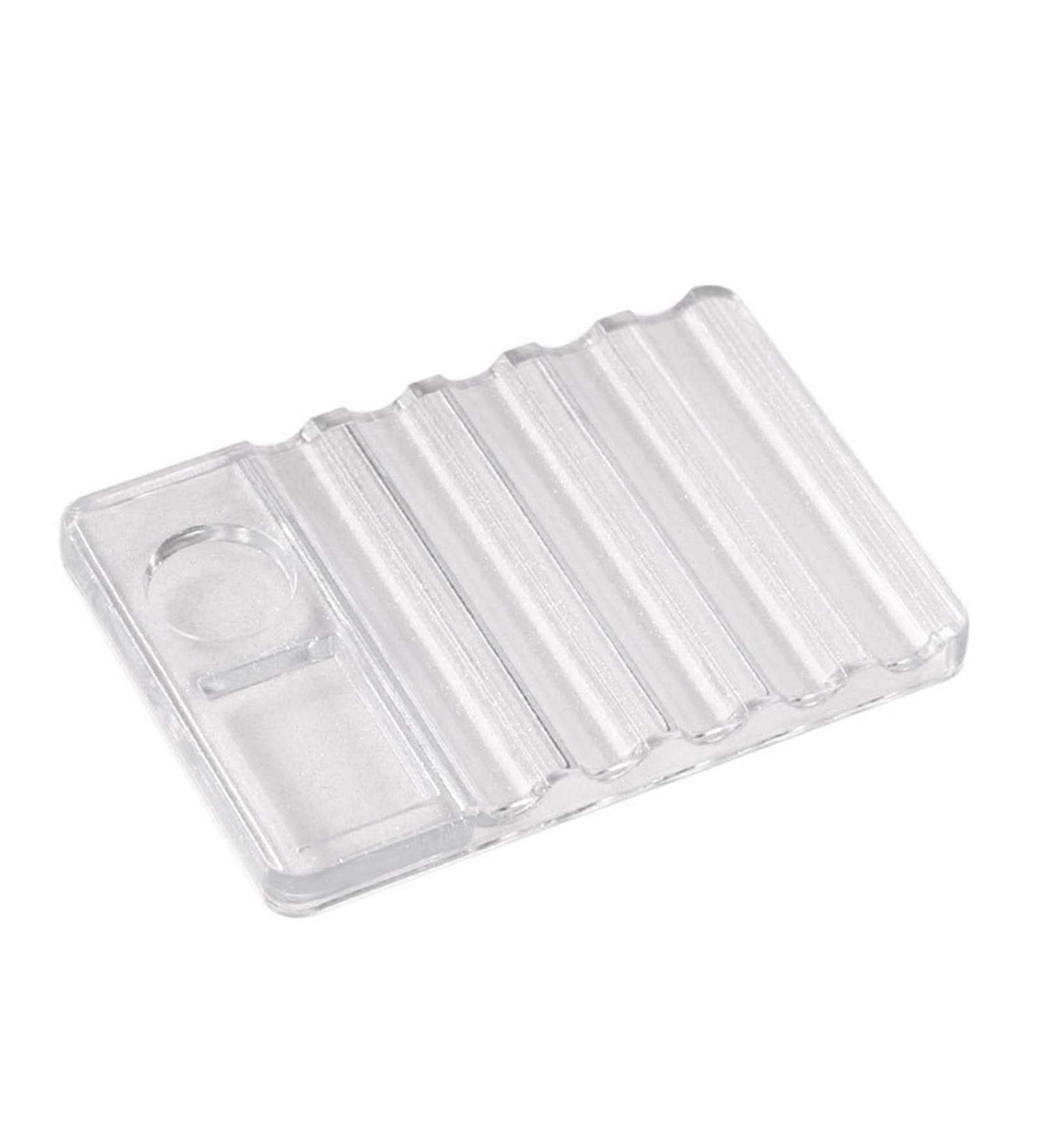 Worparsen Nail Art Palette Eye-catching Vivid 7 Slots Nail Art Brush Holder Compatible with Women Clear - Buy Online on SooperMarket.com