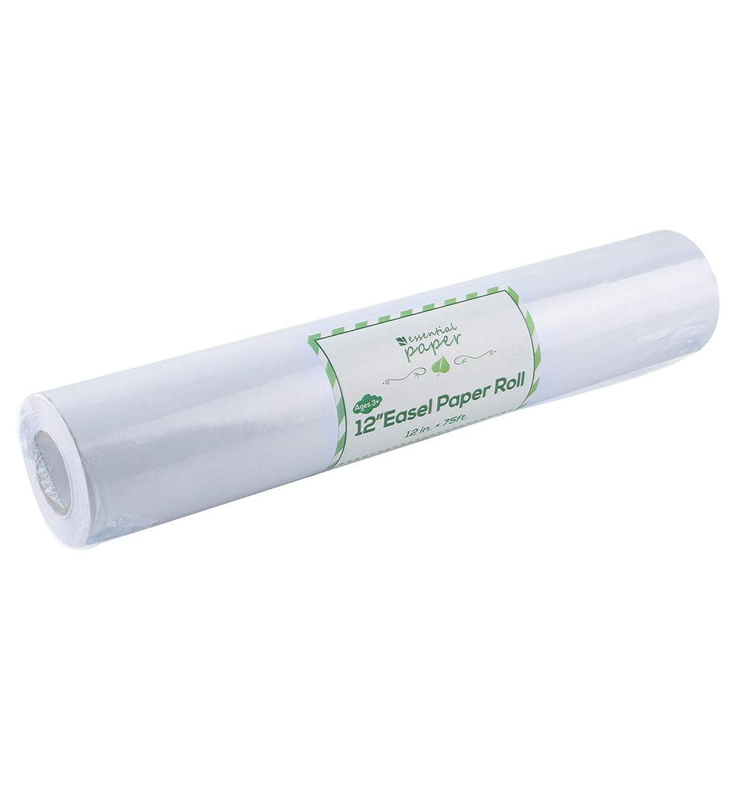 Essential-Easel Paper Roll (12 Inches X 75 Feet Without Glue) Blank Coloring Roll for Paints  Wall Art  Easel Paper  Fadeless Bulletin Board Paper  Gift Wrapping Paper and Kids Crafts - Buy Online on SooperMarket.com