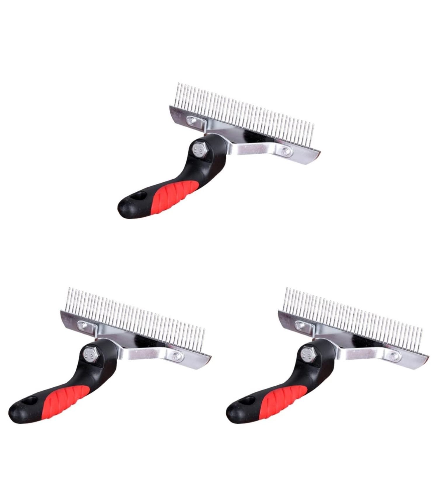 PopetPop Self-Cleaning Slicker Brush Set for Pets | 3 Pack Animal Hair Removal Tool | Efficient Grooming Comb for Dogs and Cats - Buy Online on SooperMarket.com