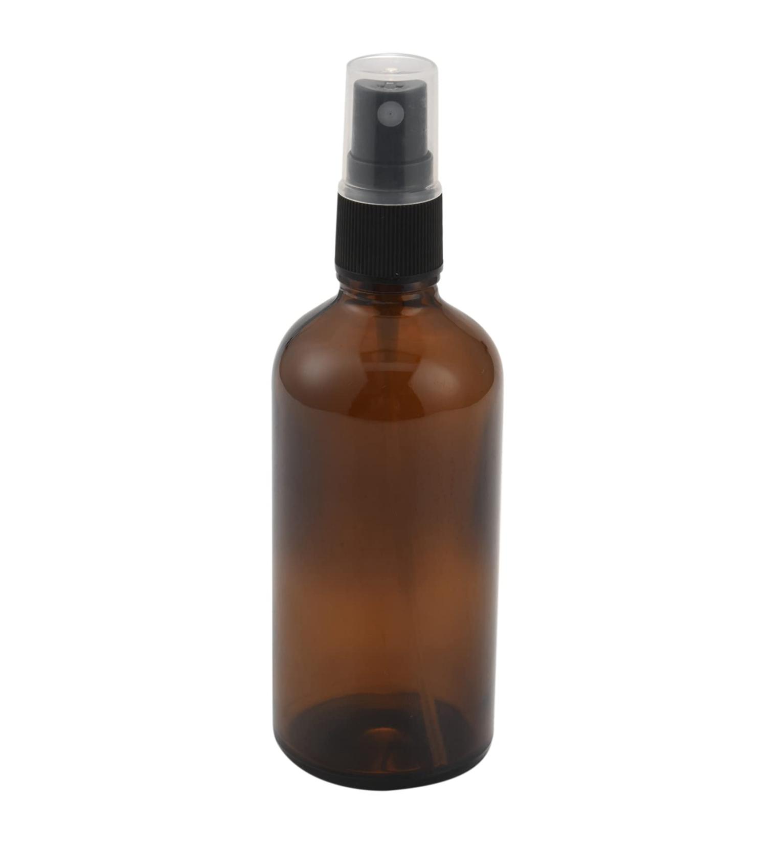 Kuuddker 100ML Amber Glass Bottle with Black ATOMISER Sprays Refillable Container for Essential Oil/Aromatherapy Use - Buy Online on SooperMarket.com