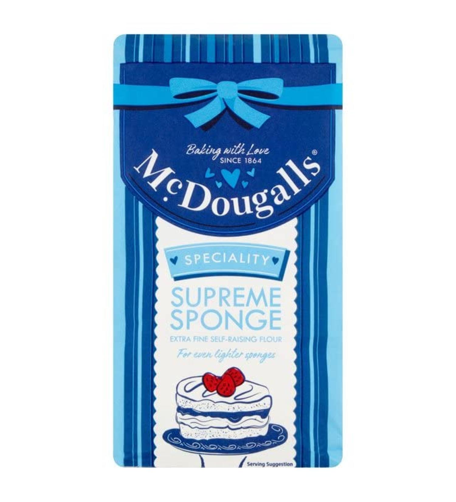 McDougalls | Supreme Sponge Premium Self Raising Flour 1kg | Extra fine self-raising flour | Suitable for vegetarians - Buy Online on SooperMarket.com