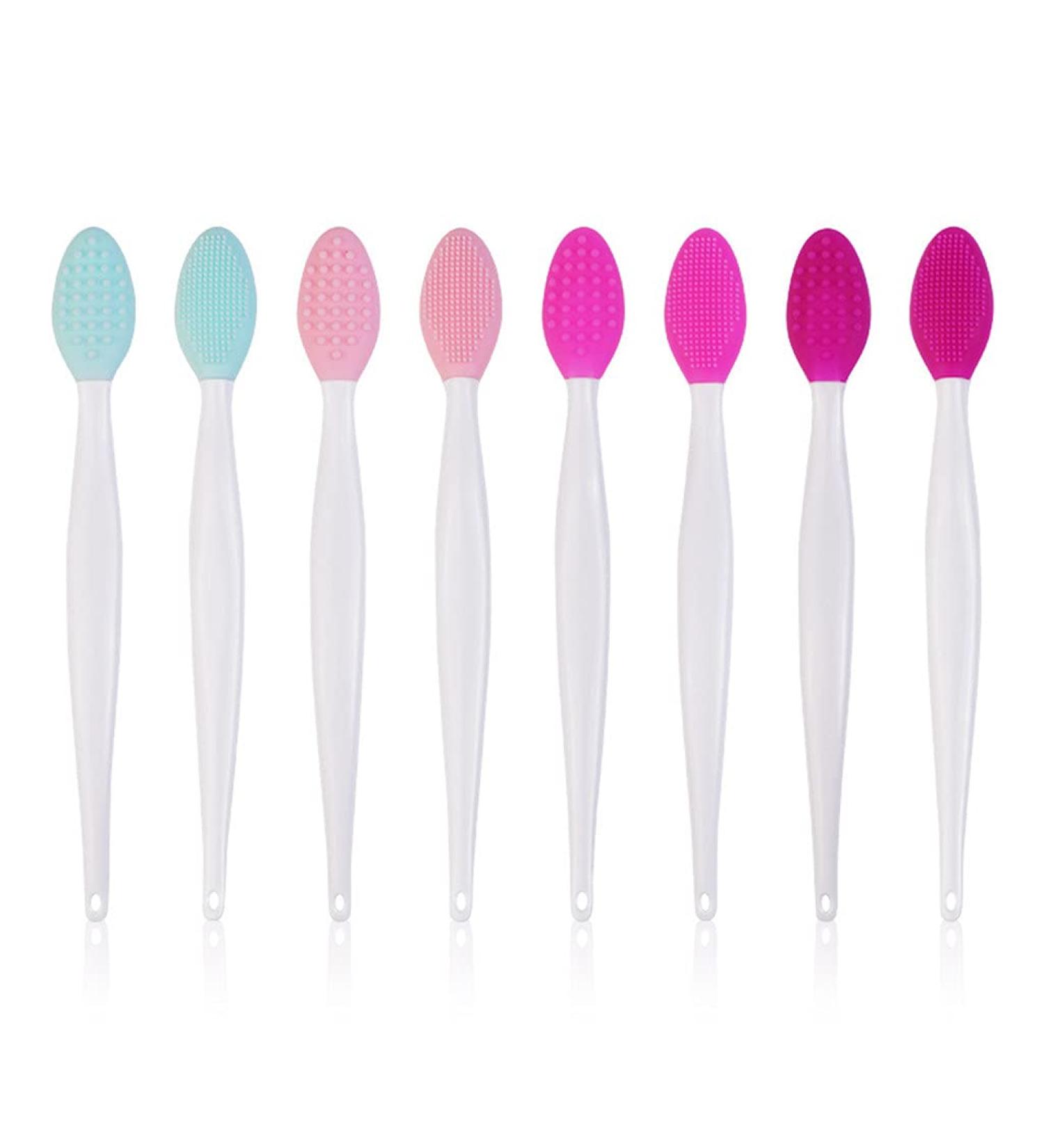 Silicone Double Sides Nose Exfoliator Blackhead Removal Head Face Cleaning Brush Durable and Practical - Buy Online on SooperMarket.com