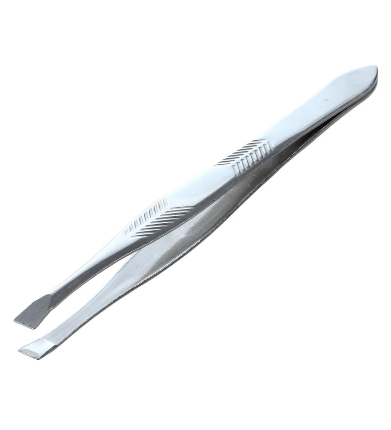 Peowuieu Silver Tone Stainless Steel 3.5" Length Tweezer for Eyebrow - Buy Online on SooperMarket.com