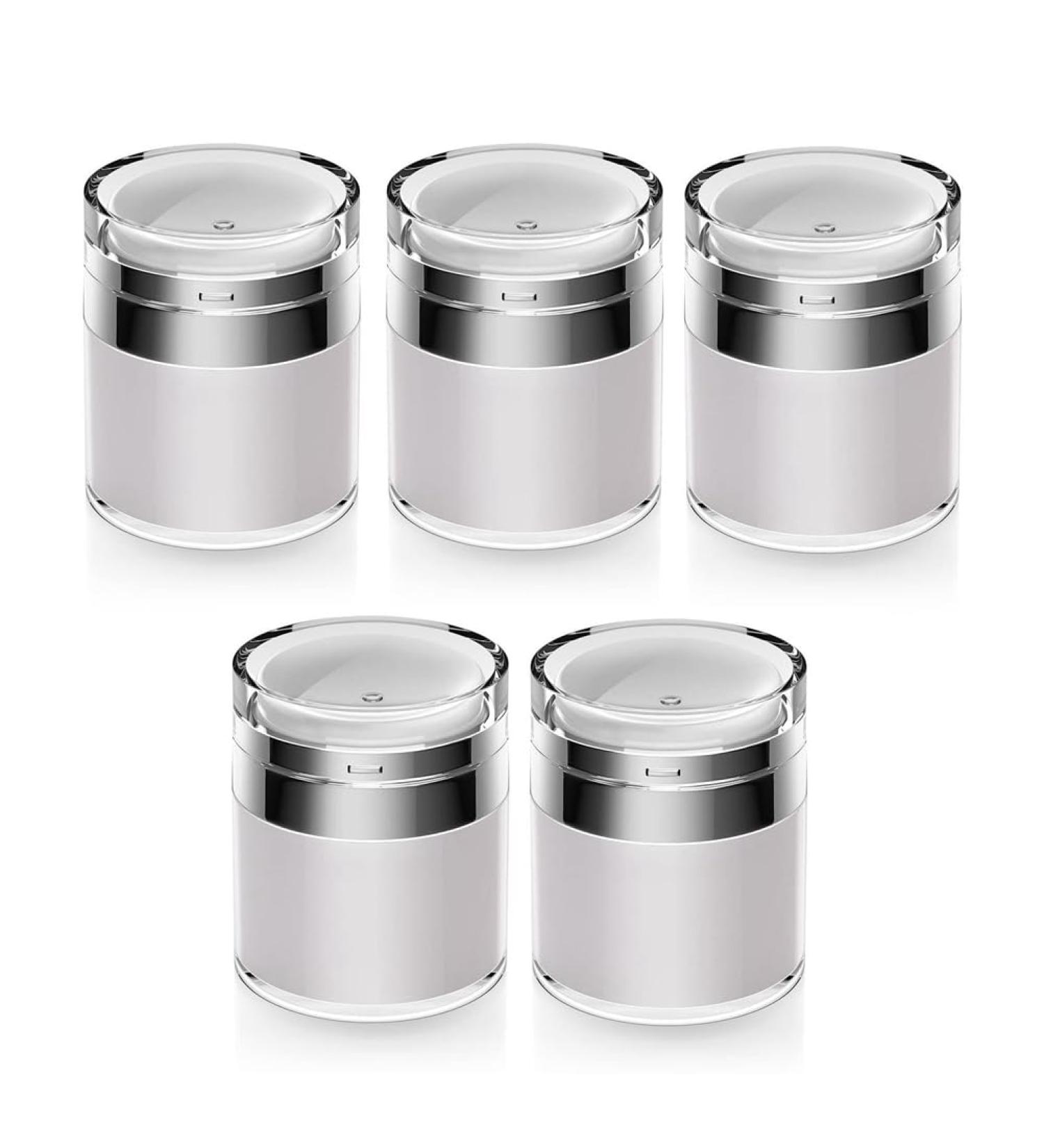 1.7 Oz Airless Moisturizer Container Cosmetic Container with Pump New Empty Airless Travel Lotion Container - Buy Online on SooperMarket.com