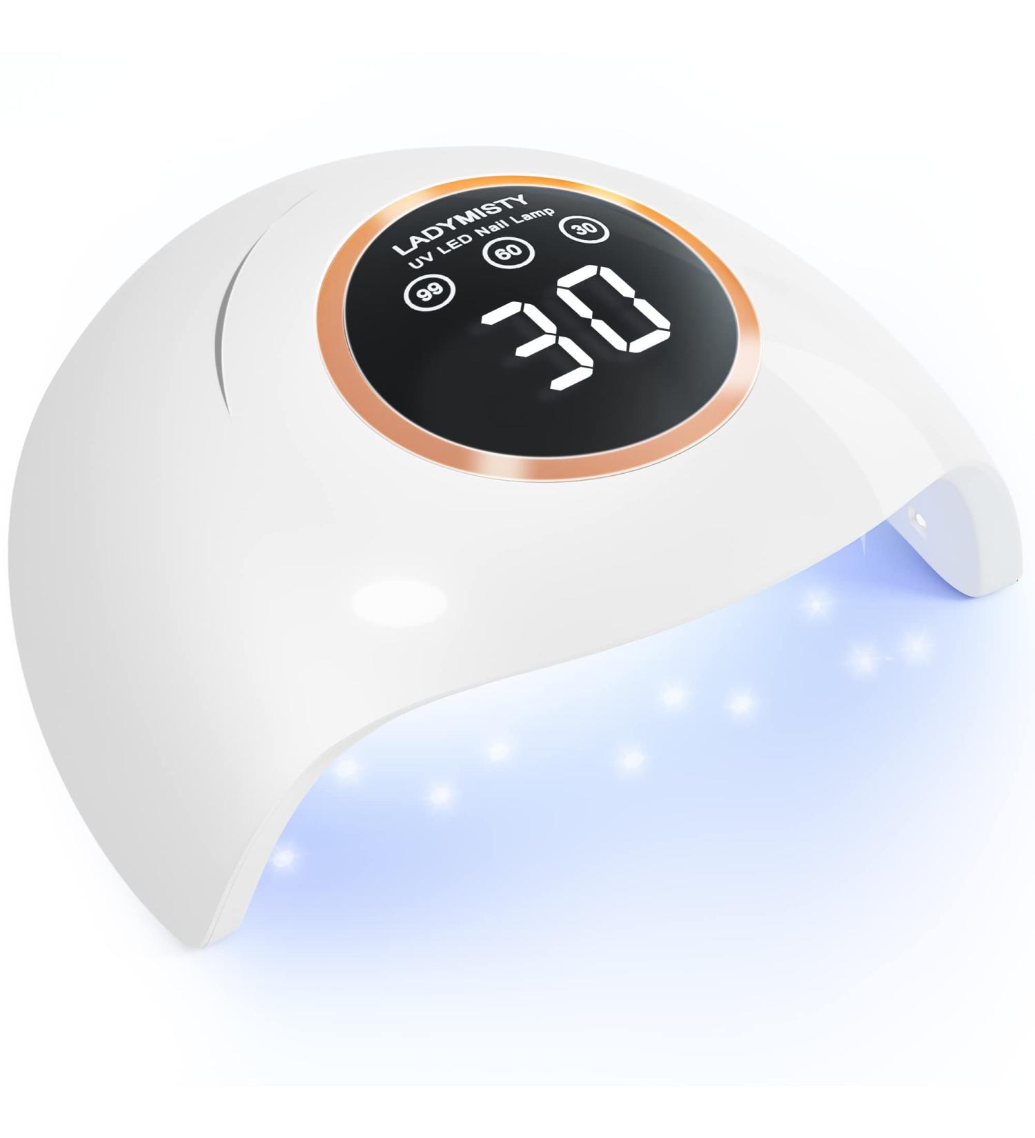 LadyMisty 72W UV LED Nail Lamp Light Dryer | 18 Beads | 3 Timer Setting | LCD Touch Display | Auto Sensor | Professional Nails | White - Buy Online on SooperMarket.com