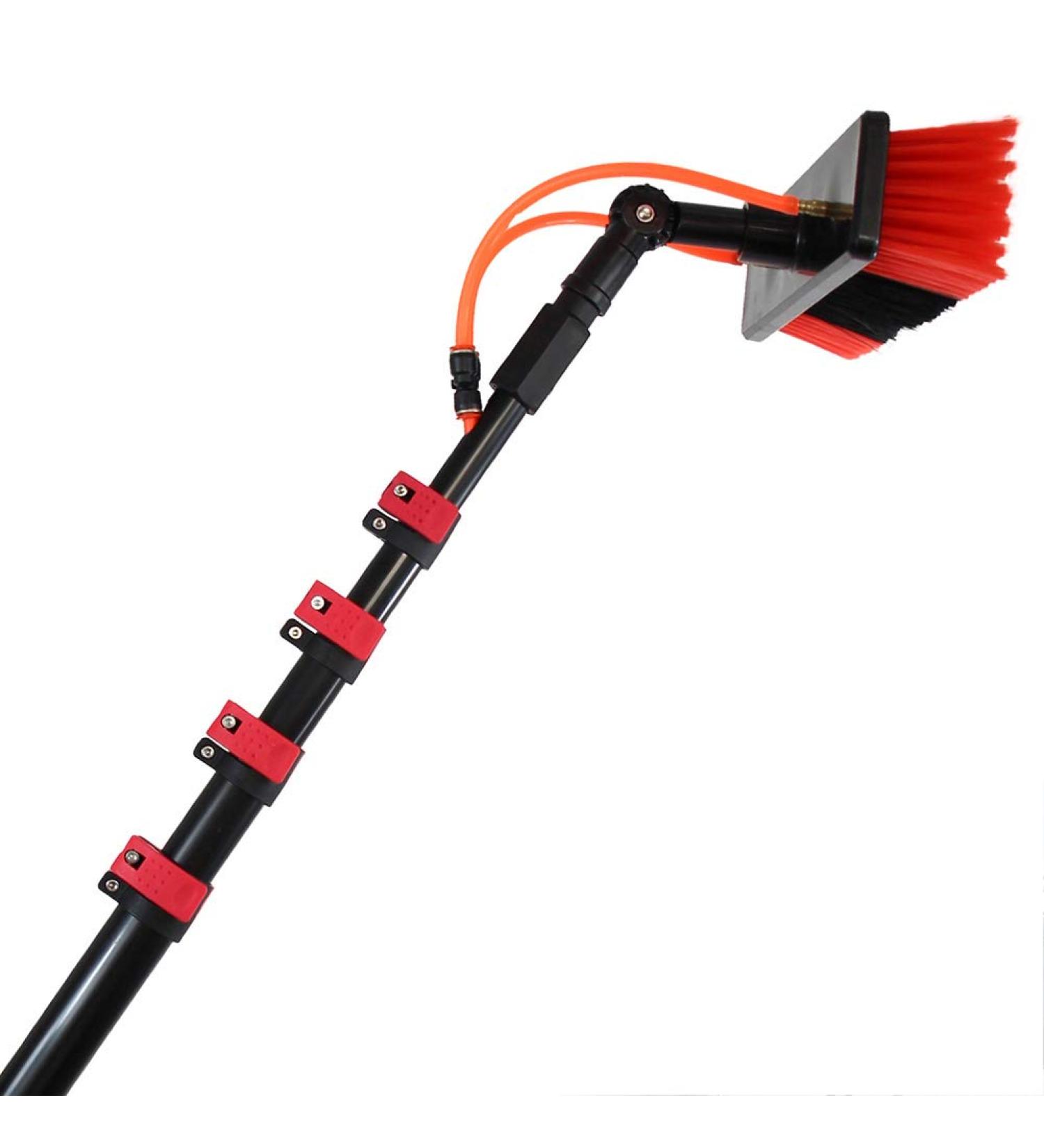 photovoltaic cleaner window cleaning pole 3.6-11m Window Cleaning Pole Water Fed Telescopic Brush Extendable Cleaner Conservatory Roof Photovoltaic Panel Cleaning Tool / 9m / 30ft - Buy Online on SooperMarket.com
